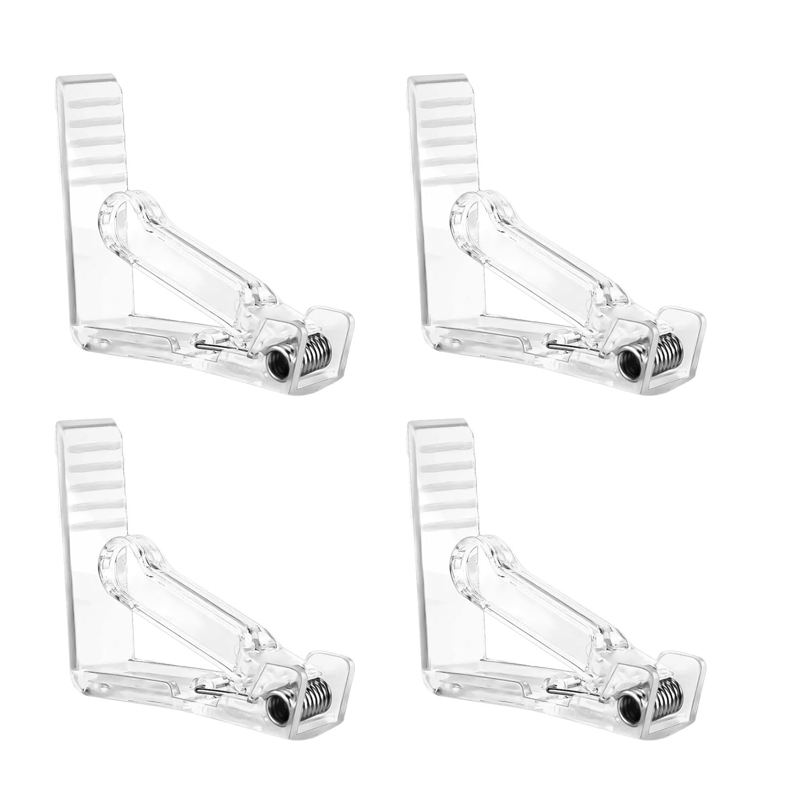 Compact Tablecloth Clips 4 Piece Set, Molded Clip on Table Cover Clamps for Tidier Dining and Picnic Table Setups Cover Fasteners Household Fabric Clips Outdoor Dining Tablecloth Holder Picnic Clamps