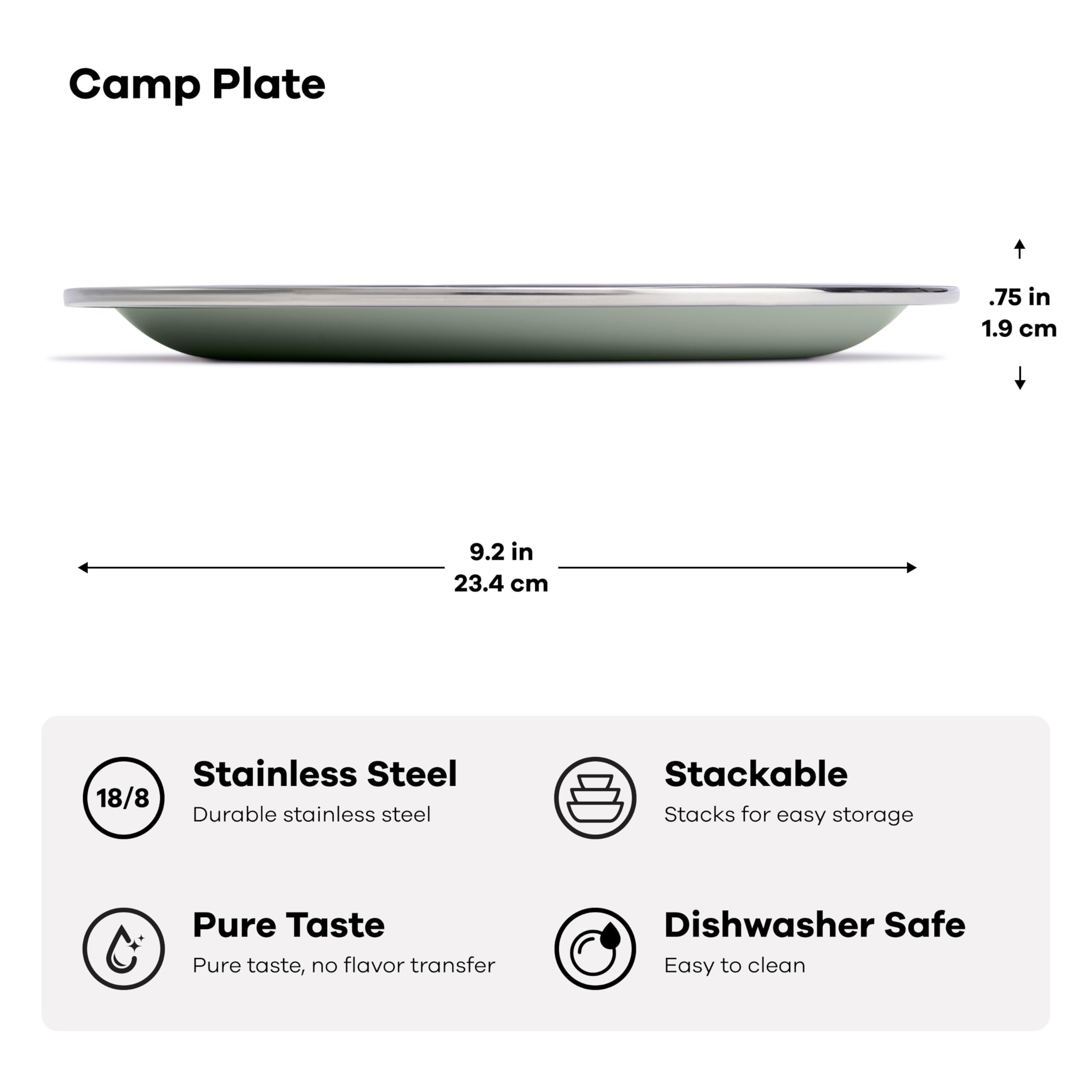Amazon.com : Hydro Flask Outdoor Kitchen Plate – Stainless Steel