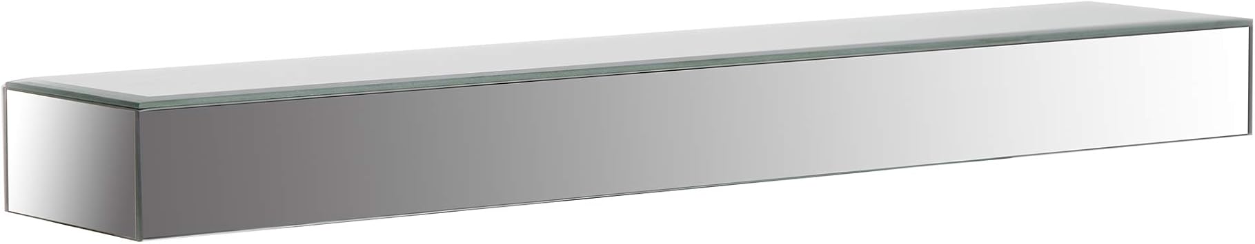 Gallery Solutions 22 Mirrored Floating Wall Shelf Ledge Silver