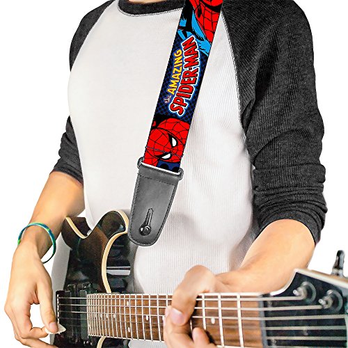 Boucle vers le bas Amazing Spiderman Sangle de guitare - Les Beatles, Paul McCartney, John Lennon, RIngo Starr, George Harrison Boucle vers le bas Amazing Spiderman Sangle de guitare – Image 3