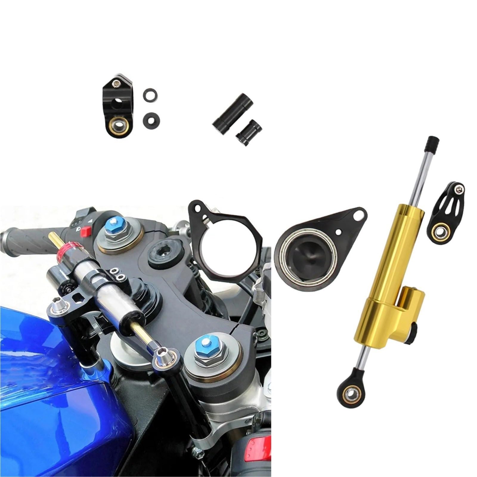 Amortisseur Direction Suzuki GSXR1000 2007 2008 Support Moto Gold - 6