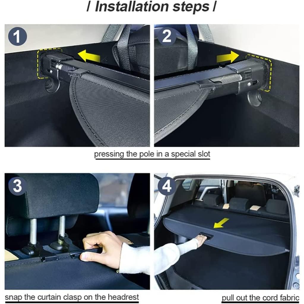 per Nissan X-Trail Rogue SV 2008-2013, Accessori per Auto Interni Retrattile Bagagliaio Posteriore Bagagli Sicurezza Privacy Ombra Scudo Copertura Organizzatore
