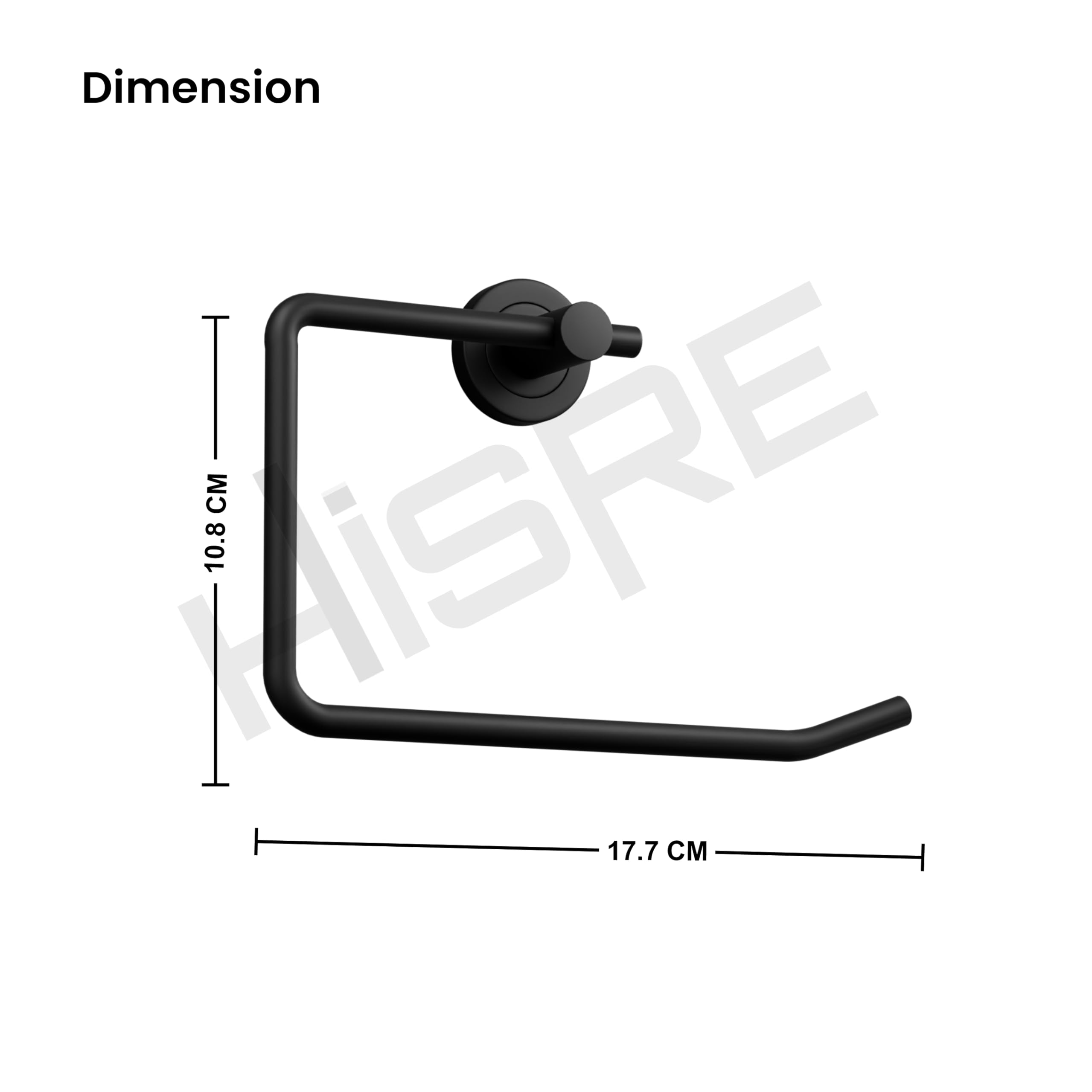 HISRE Heavy Duty Stainless Steel Towel Ring Wall Mount Chrome Bathroom Towel Holder Rust Proof Oval Napkin Stand for Home Hotel Office Washroom (B106), photo 2 of 5