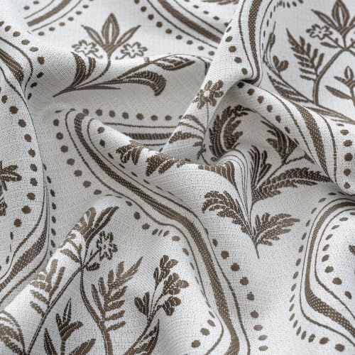 Amazon – YoungsTex 2-Panel Brown Floral Linen-Blend Curtains - $11.98– - image 9