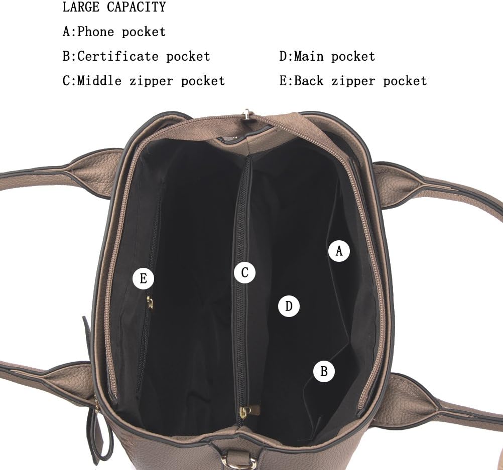 Purses and Handbags for Women Fashion Ladies PU Leather Top Handle Satchel Shoulder Tote Bags | Fashion, Ladies, Shoulder, Fashion, Ladies, Shoulder - Image 5