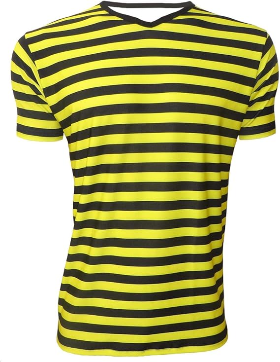 yellow black striped t shirt