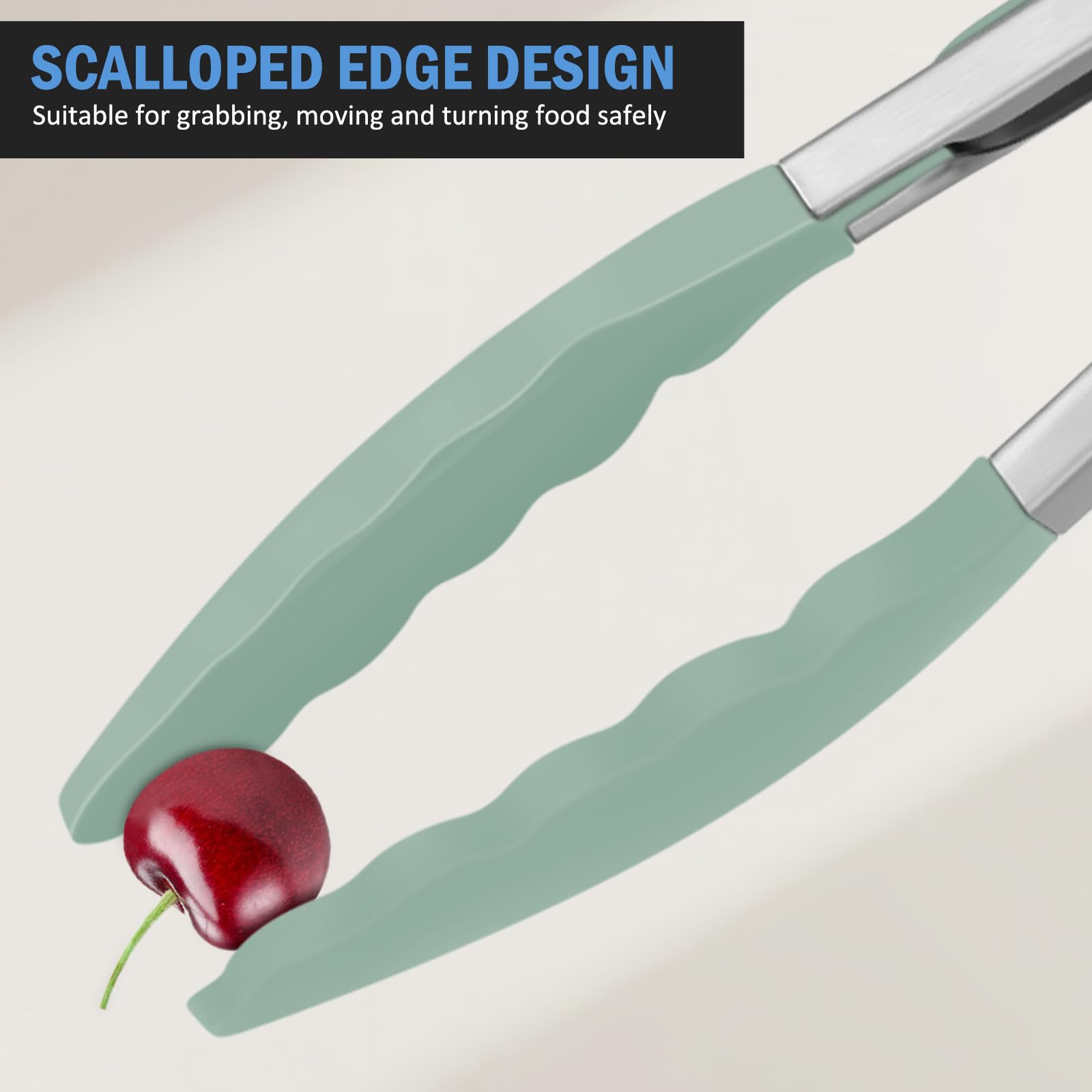 EEKEDO Silicone Tongs - Non-Stick Cooking -8