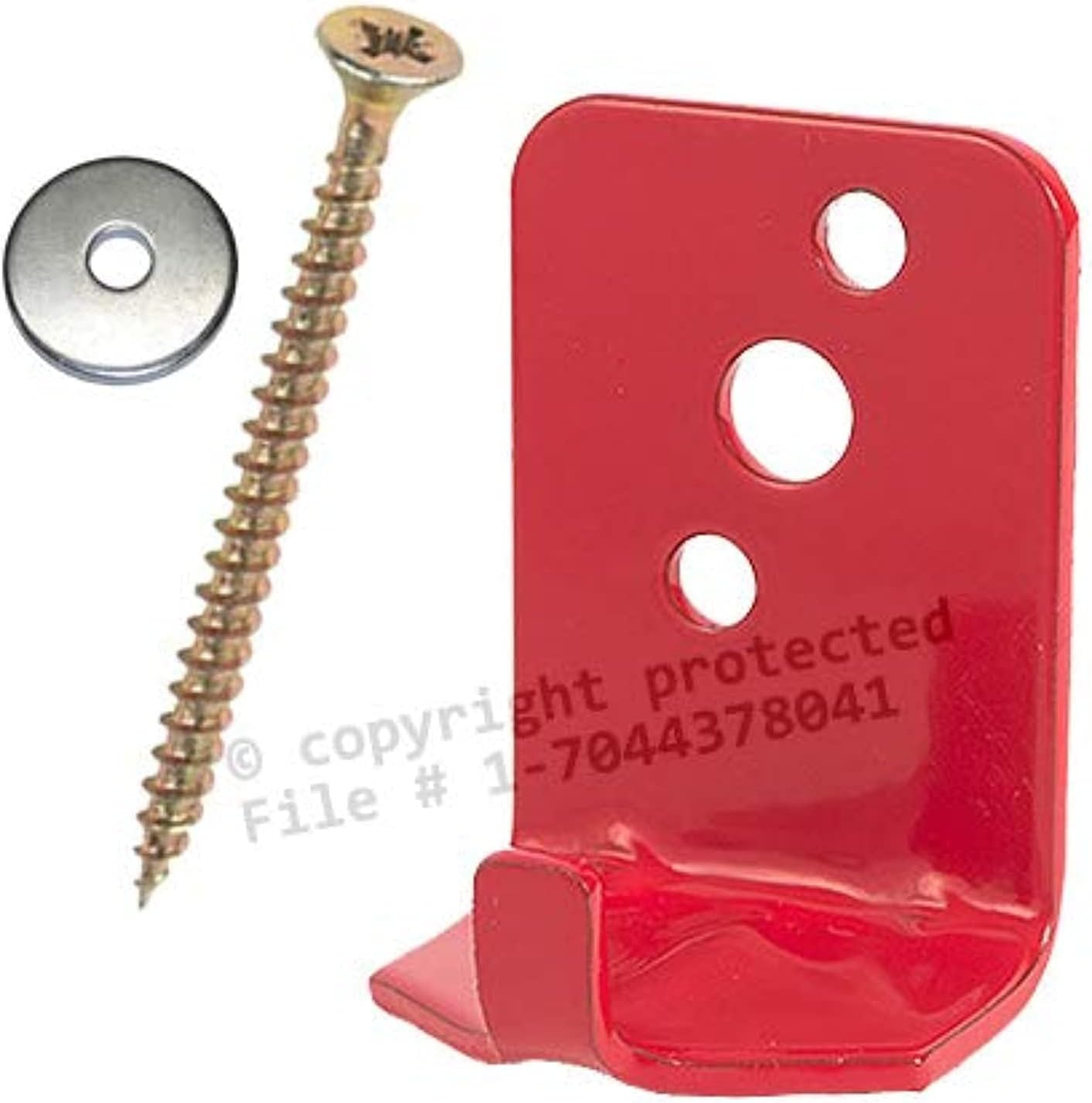 (Lot of 1) Fire Extinguisher Bracket, Wall Hook, Mount, Hanger, Universal for 5 Lb. Extinguishers with Free Screws or WASHERS