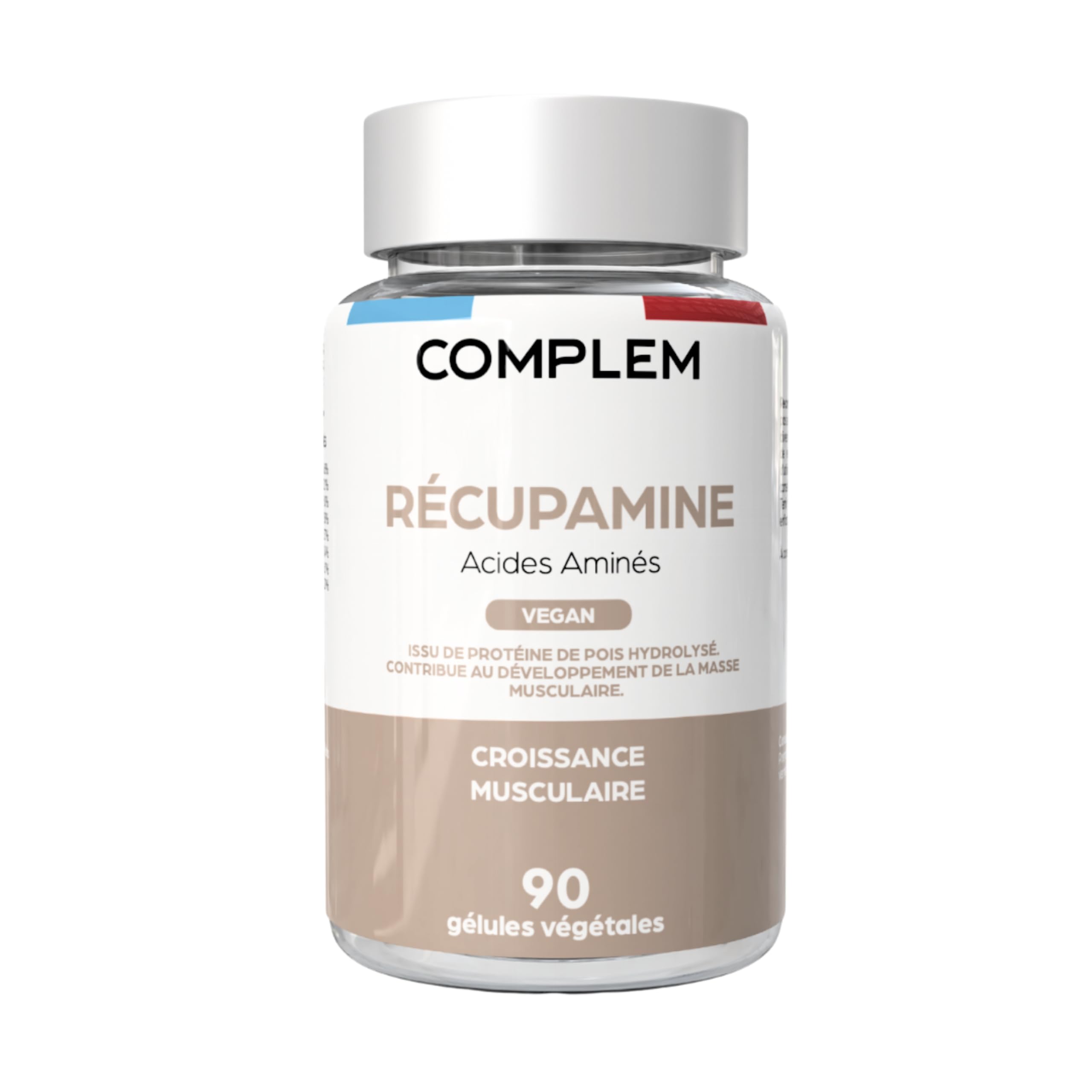 Récupamine – Complexe d’Acides Aminés & Protéines Végétales Bio – Récupération & Confort Musculaire – 90 Gélules Vegan – Complément Alimentaire