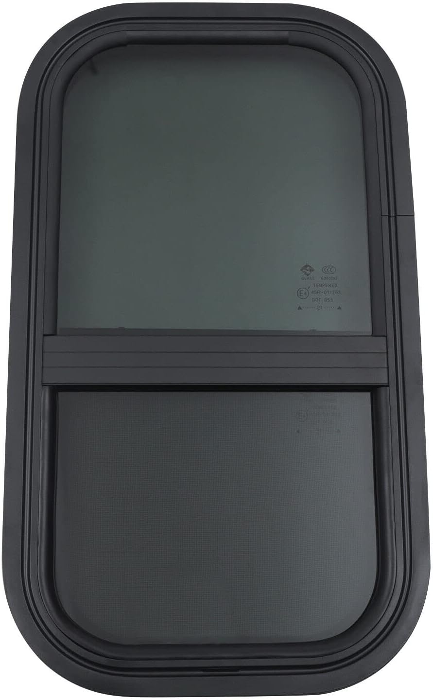 Futchoy RV Vertical Sliding Window, RV Trailer Camper Window 12 x 22 Vertical Slider w/ Mounting Trim Ring (US Stock)