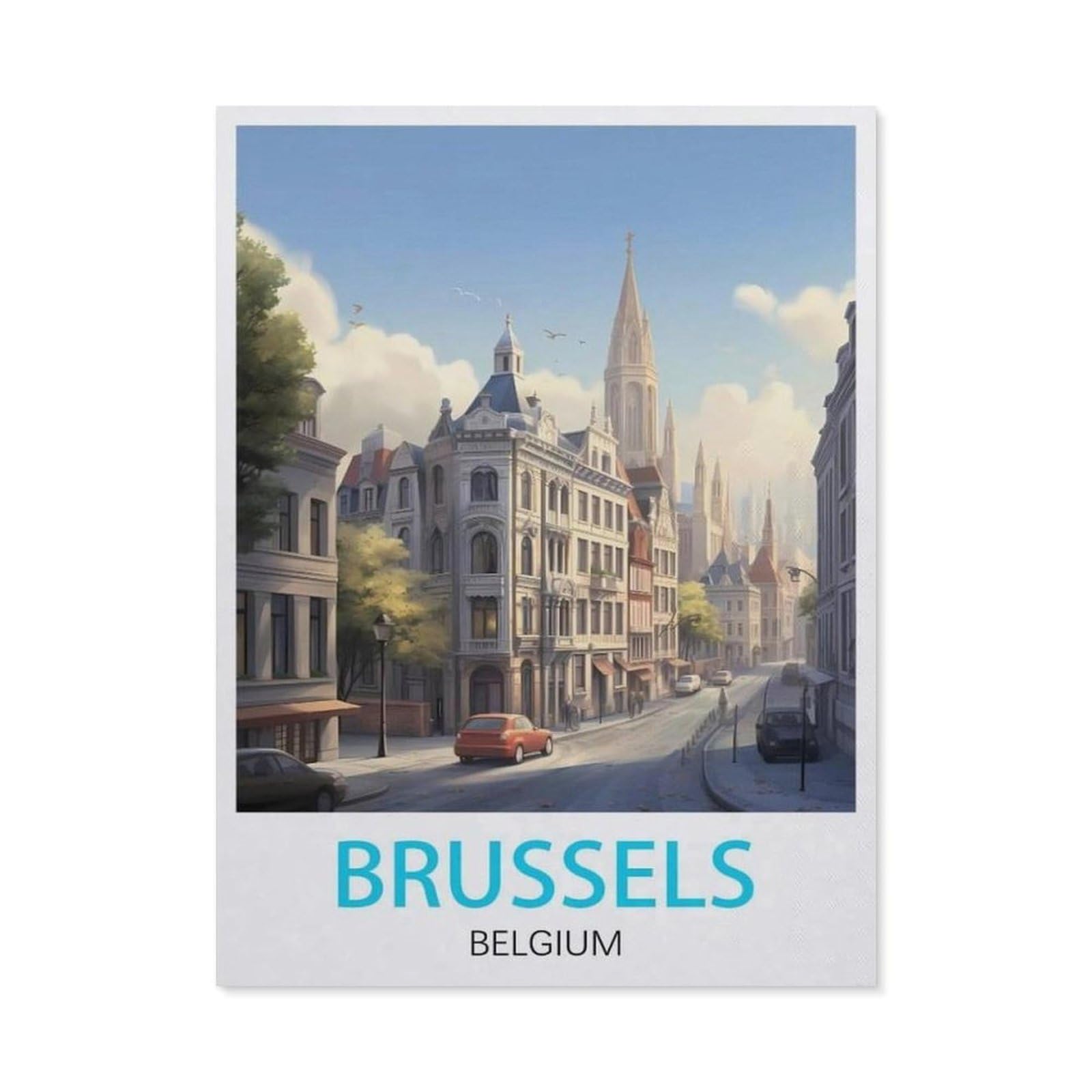 Tin Sign，Brussels Belgium(30x40cm）