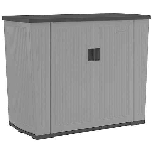 Suncast 130-Gallon Backyard Oasis Basic Unit Lockable Outdoor Storage Cabinet,