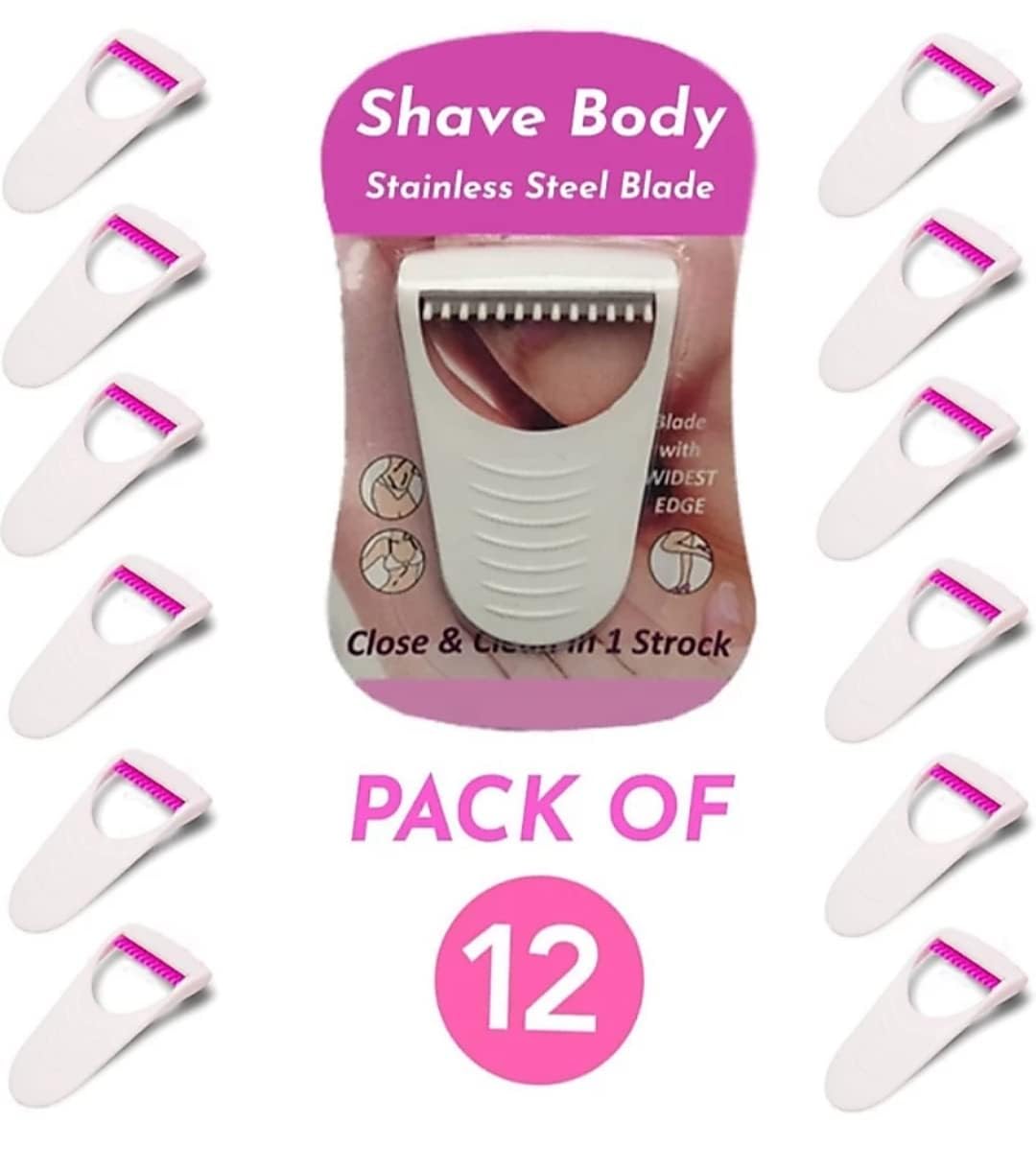 SKYZONE EXPORT Women's Disposable Plastic Hair Razor | Body Shaving Bikini Underarm Razor For Women and Girls | Soft Care Shaving For Travelling and Home Use | (12 Pack) 1