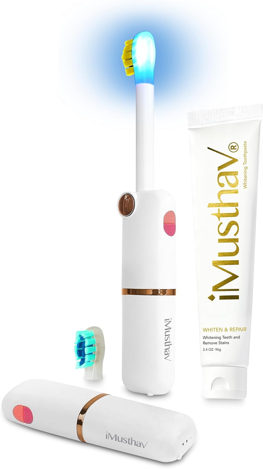 Foldable Travel Sonic Electric Toothbrush with UV Cleaning Feature | Whitening Feature | Electric Toothbrush for Adults | Travel Toothbrushes