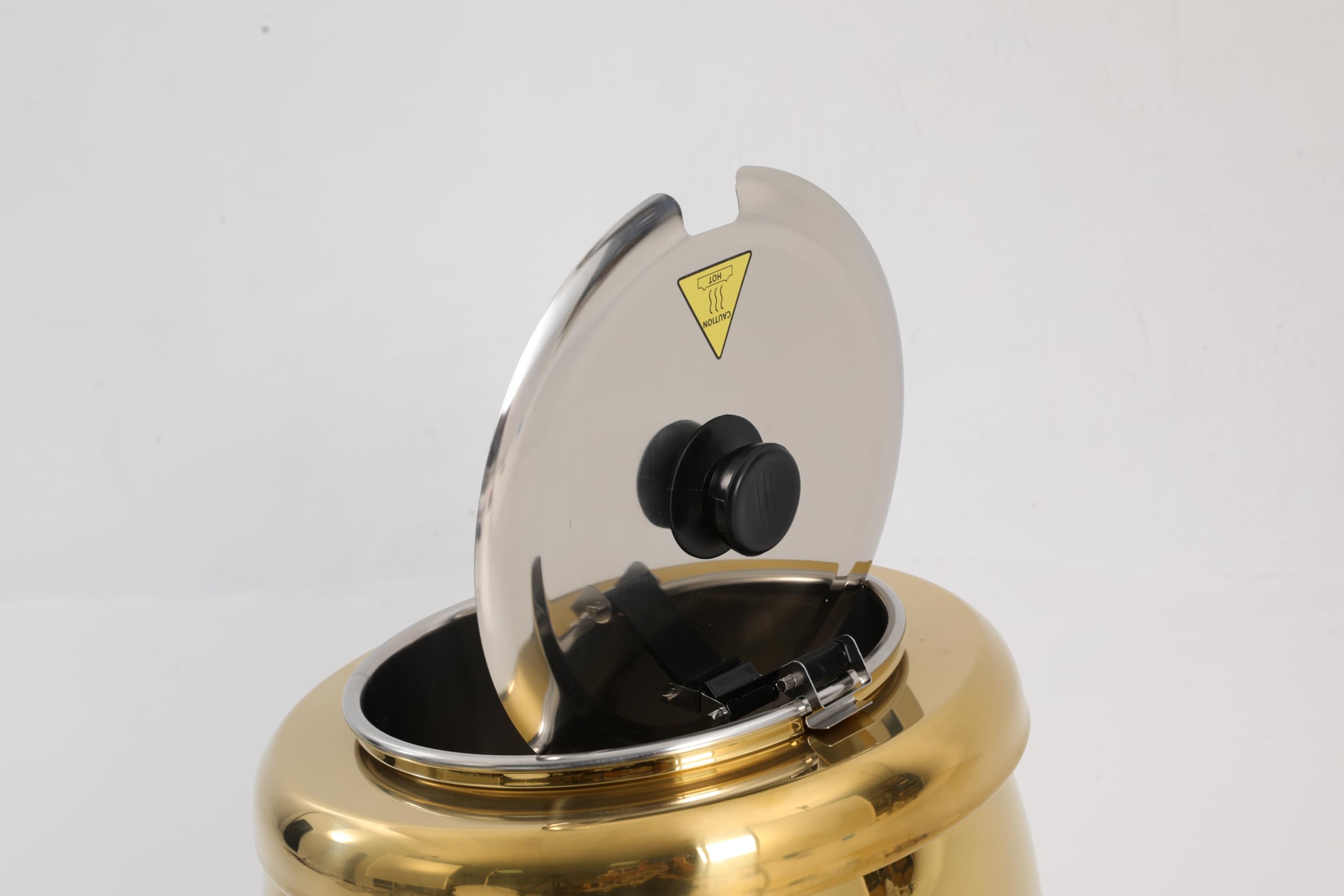 Scaldavivande elettrico da 10 l con termostato | Pentola interna in acciaio inox, regolabile da 30 a 80 °C, per buffet e ristoranti, supporto per coperchio, facile da pulire
