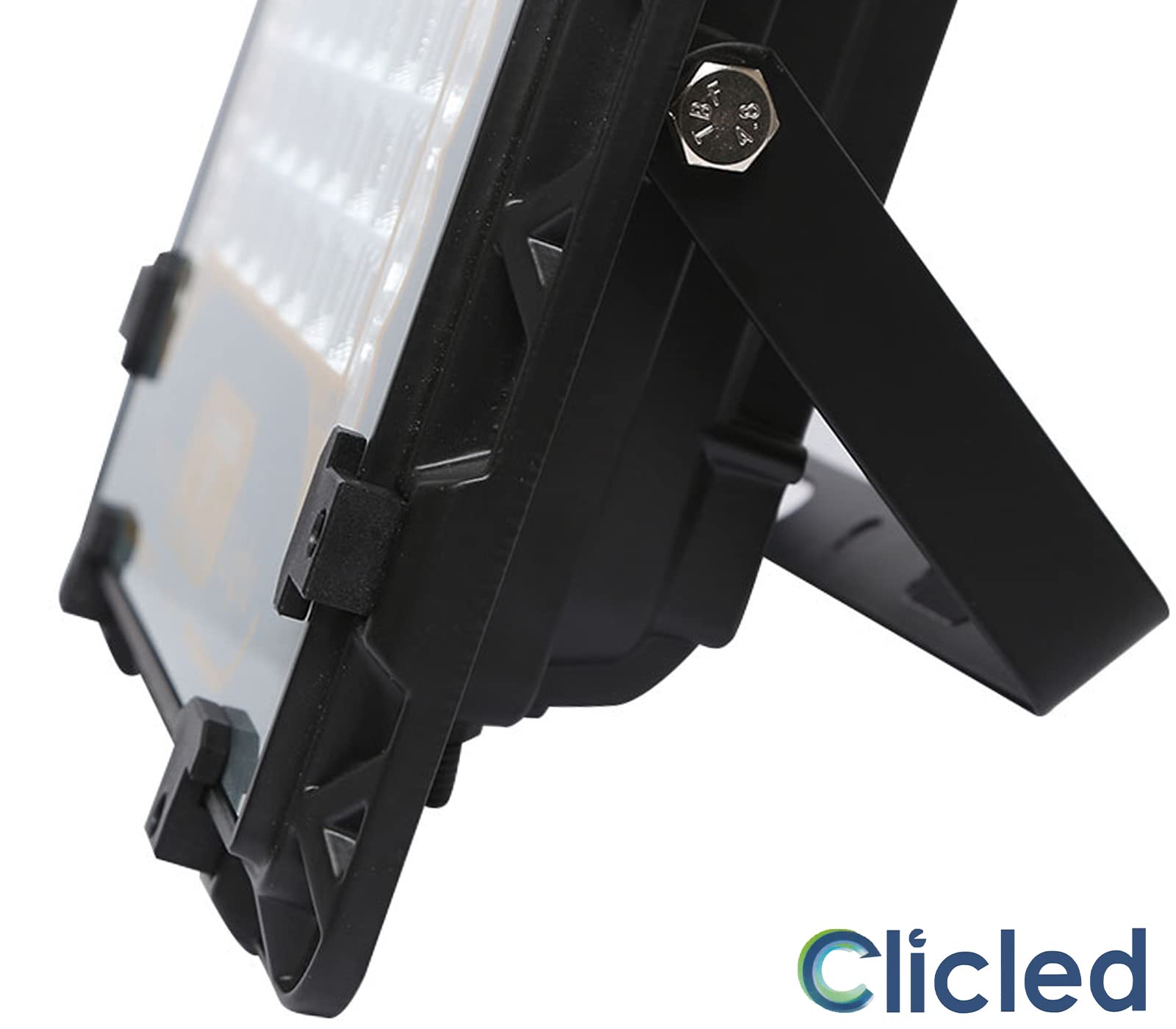 CLICLED Faro Led Da Esterno Solare 150W Luce Fredda Faretto Led Da Giardino Con Luce Rossa e Blu Di Emergenza e Indicatore di Ricarica Pannello Solare Sensore Crepuscolare E Telecomando