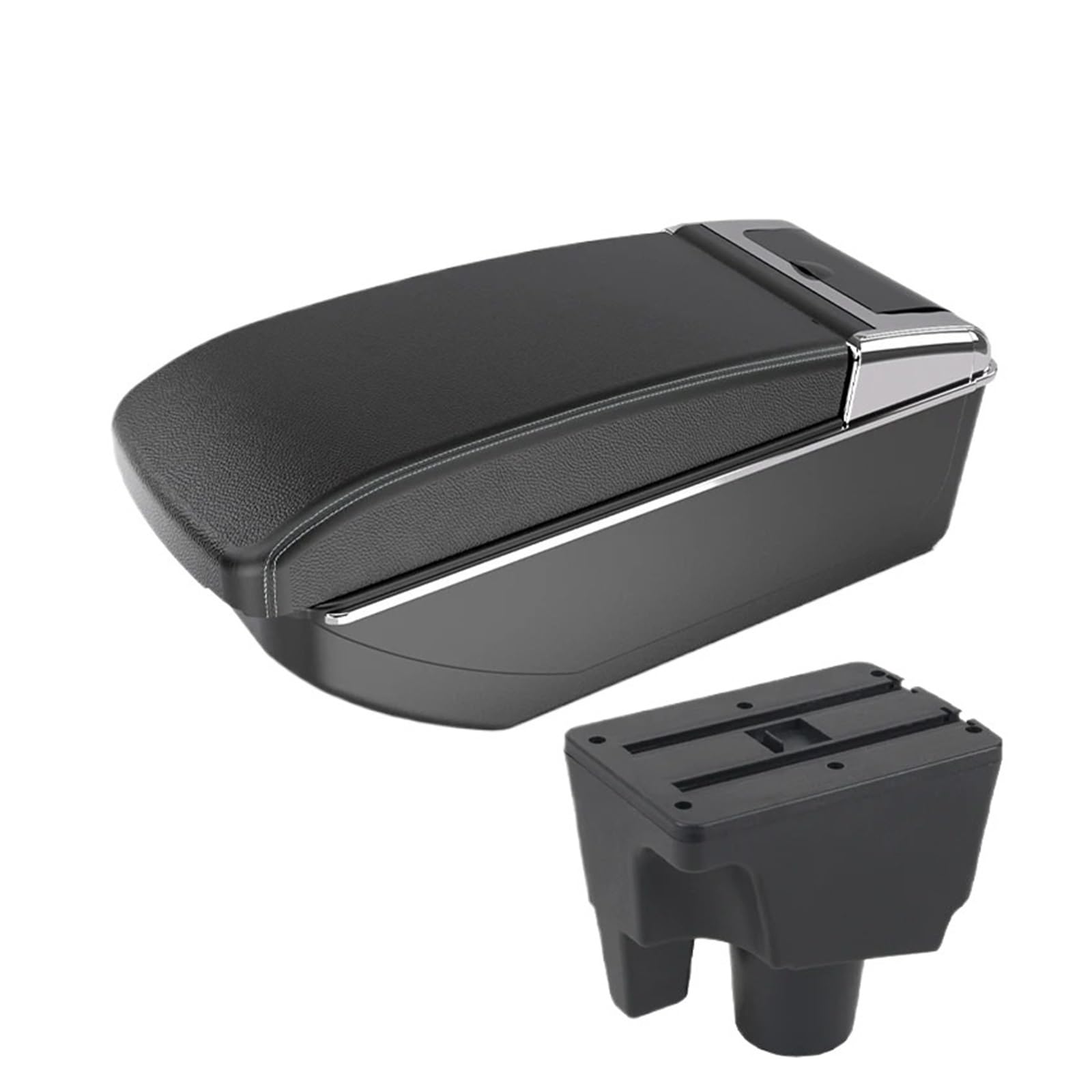 Hguvsjd Armrest Box For Toyota For Aqua For Prius C Armrest Storage Box Dedicated Retrofit Parts Interior Accessories Car Armrests(Black white NO USB)