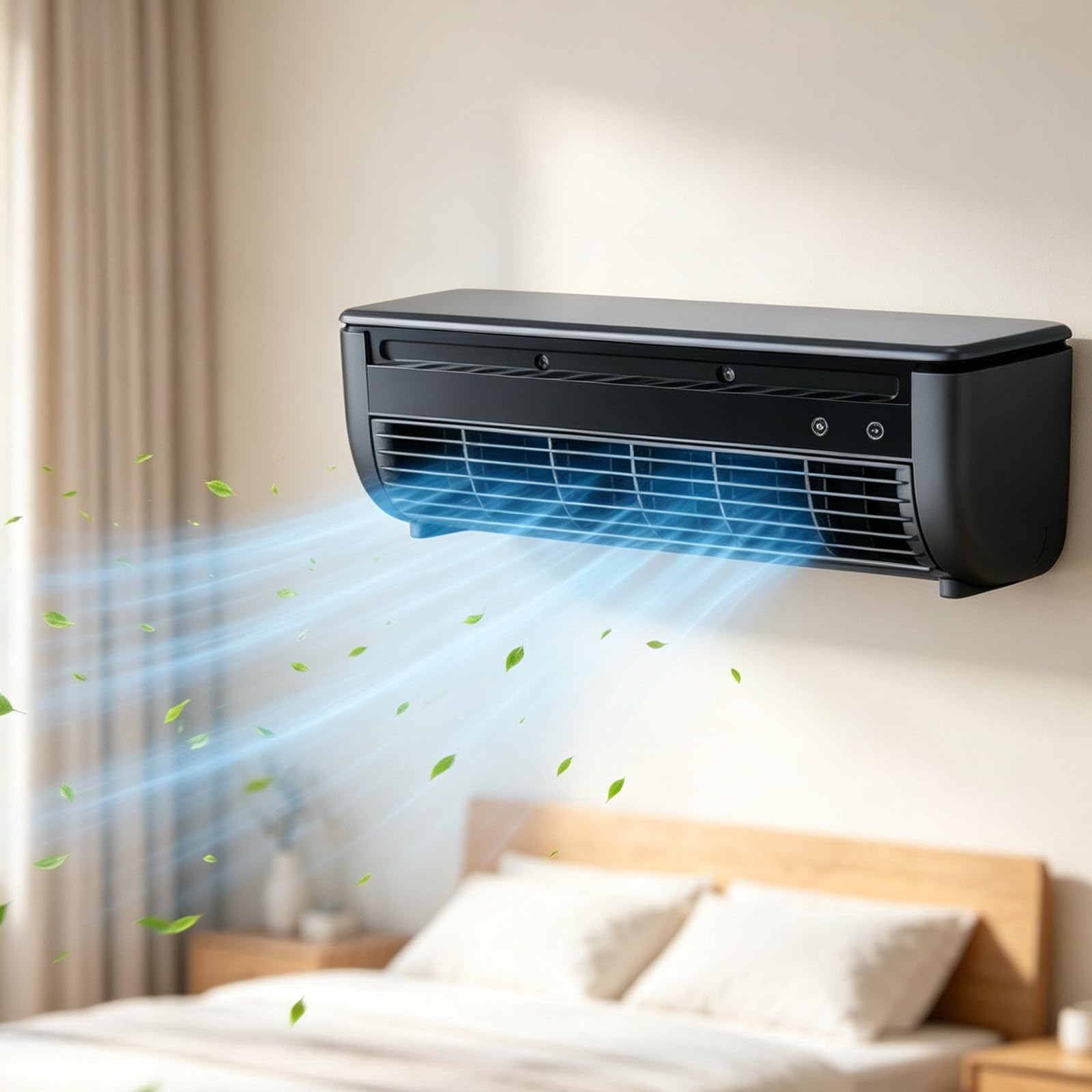 Aire Acondicionado sin Unidad Exterior, Aire Acondicionado Inalámbrico, Tres Velocidades de Viento, Funcionamiento Silencioso, para Dormitorio, Sala de Estar y Cocina