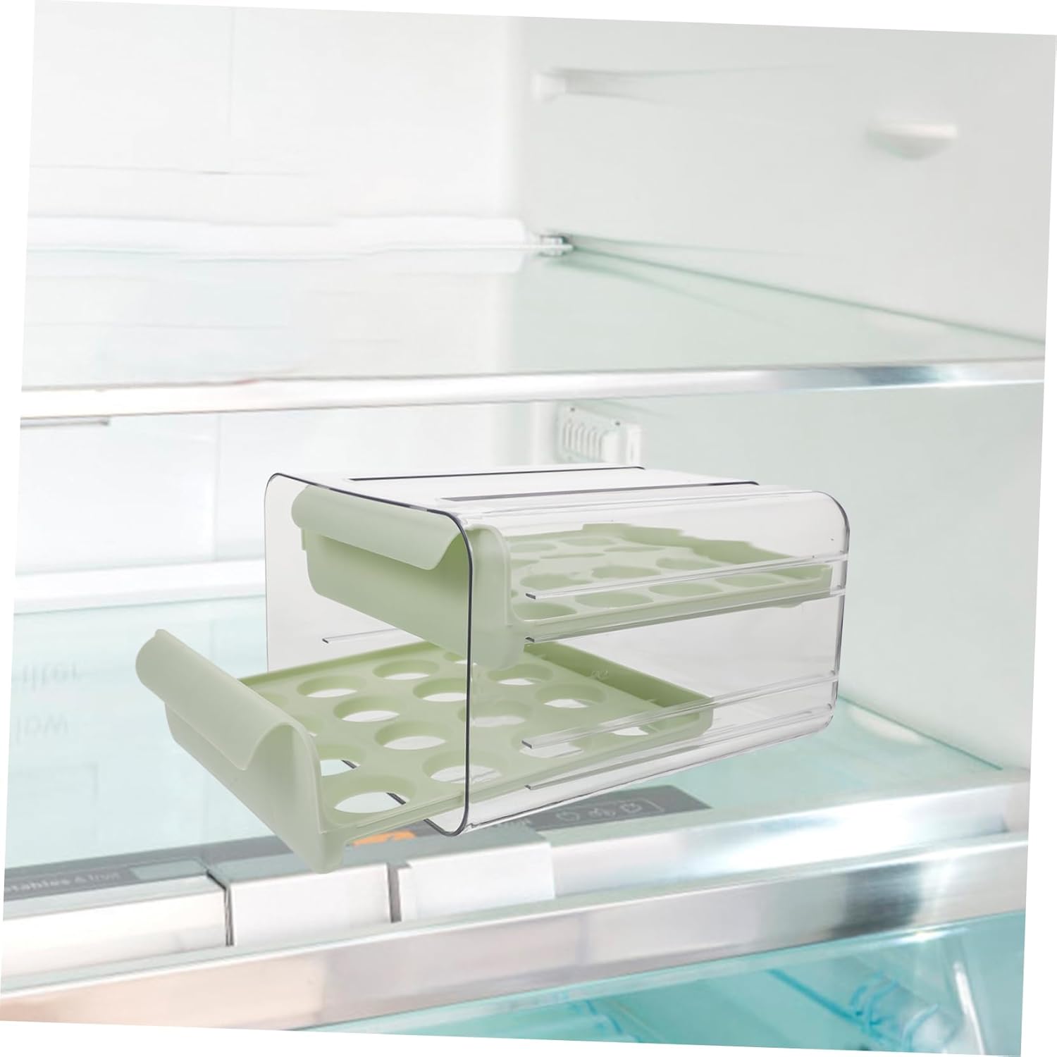 Egg Holder for Refrigerator Multi-layer Egg Organizer Plastic Egg Storage Container Drawer Egg Holder Fridge Eggs Dispenser