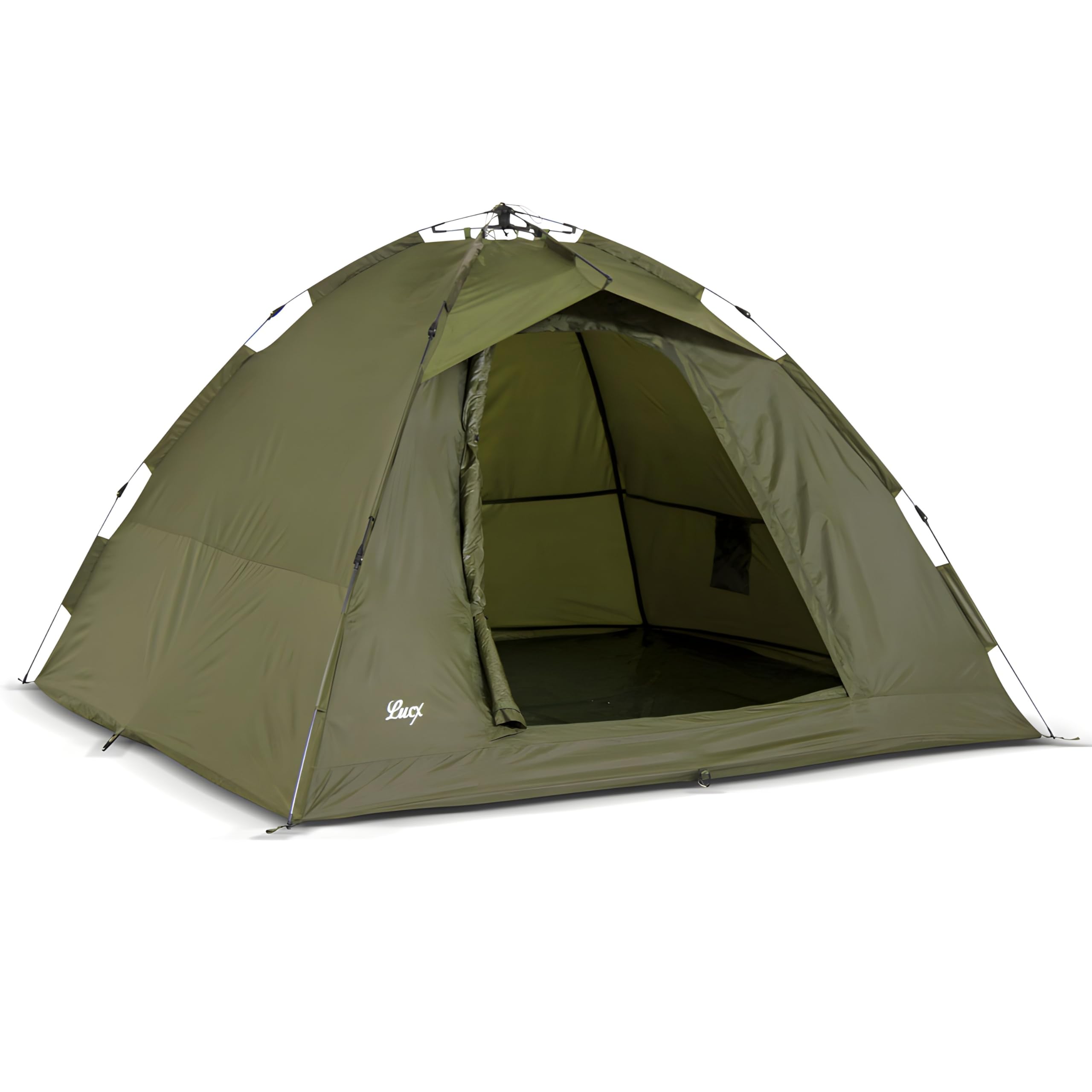 Lucx Ruck Zuck Zelt/Angelzelt/1-2 Man Bivvy/1-2 Mann Karpfenzelt/Campingzelt/Sekundenzelt/Schnellaufbauzelt, Tienda de campaña para 1-2 Personas, Verde Oliva, 950x190x190