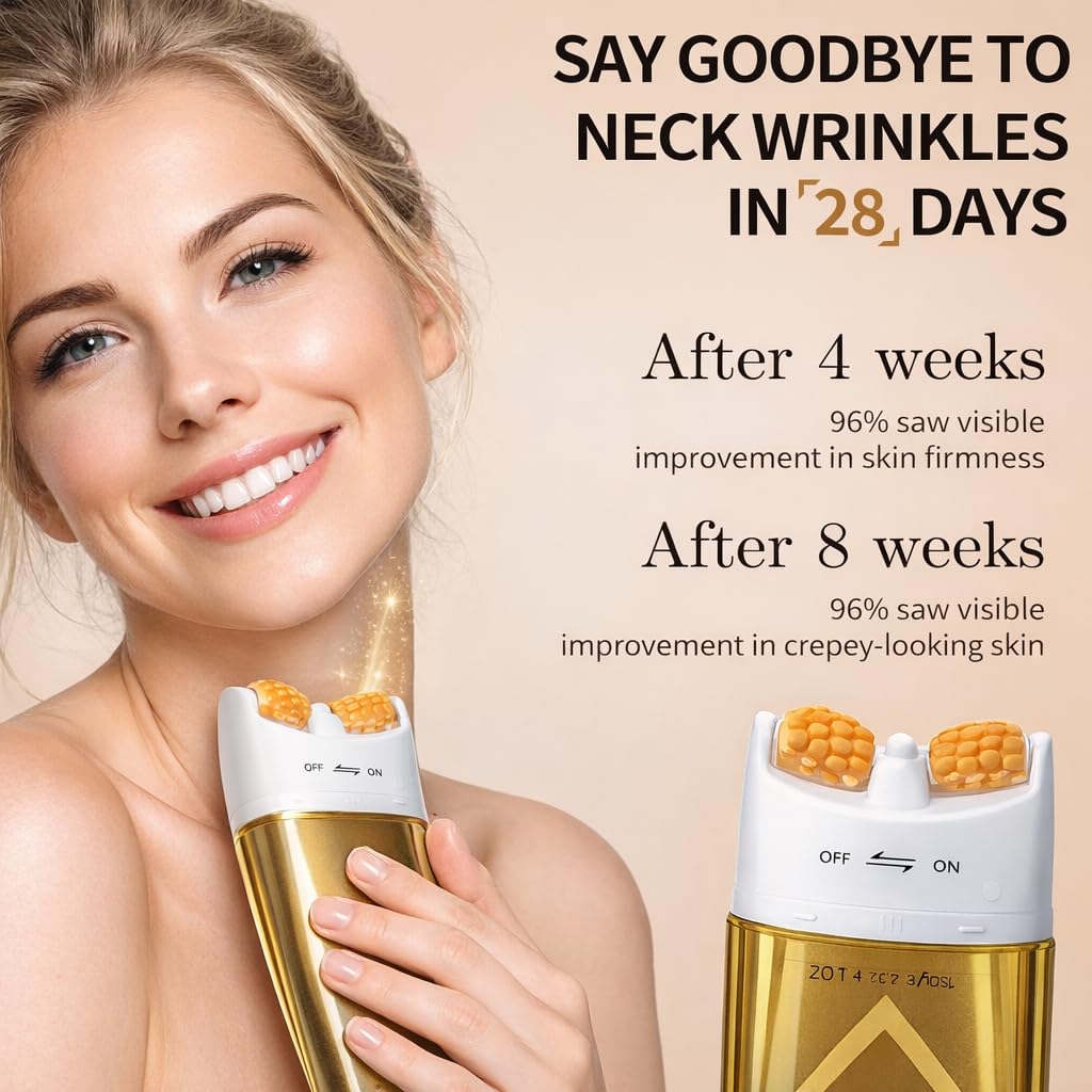 Ycz AH-8 Neck Firming Cream with Roller for Crepey Skin Body Care Comfort, Moisturizing, Anti-Aging Neck Cream with Peptide, Collagen, Smooths Wrinkles & Fine Lines Skin Care Skin Repair - Image 4