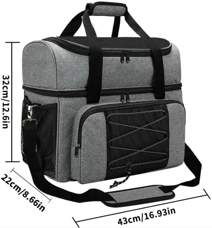 Bowling Ball Bag Backpack for 2 Balls, Fits Bowling Shoes Up to Mens Size 16 and Accessories