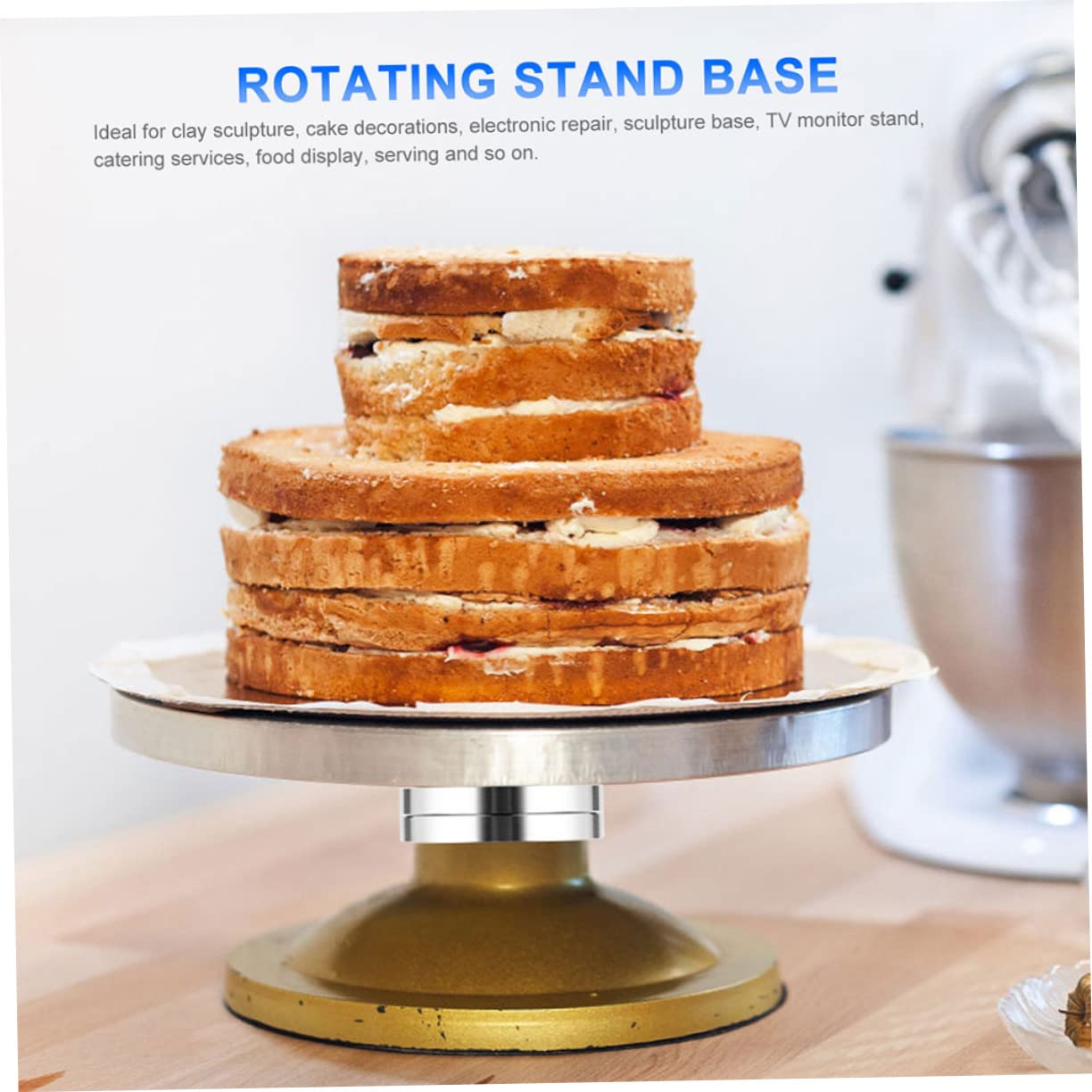 Ciieeo 3 Set Di Cuscinetti Per Giradischi Da Tavolo Base Per Giradischi in Materiale in Lega Di Alluminio Per Espositore Piatto Per Servire Torte 2 Pezzi * 3