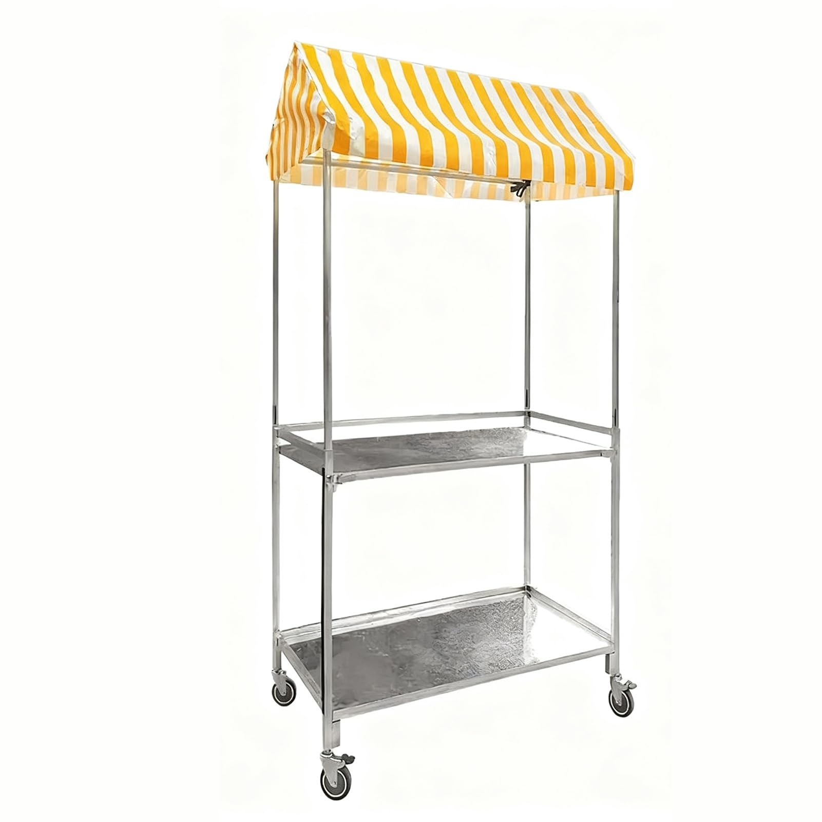 Carrito portátil para exteriores para comida callejera, eventos, mercados y festivales, puesto de comida móvil ligero y fácil de instalar