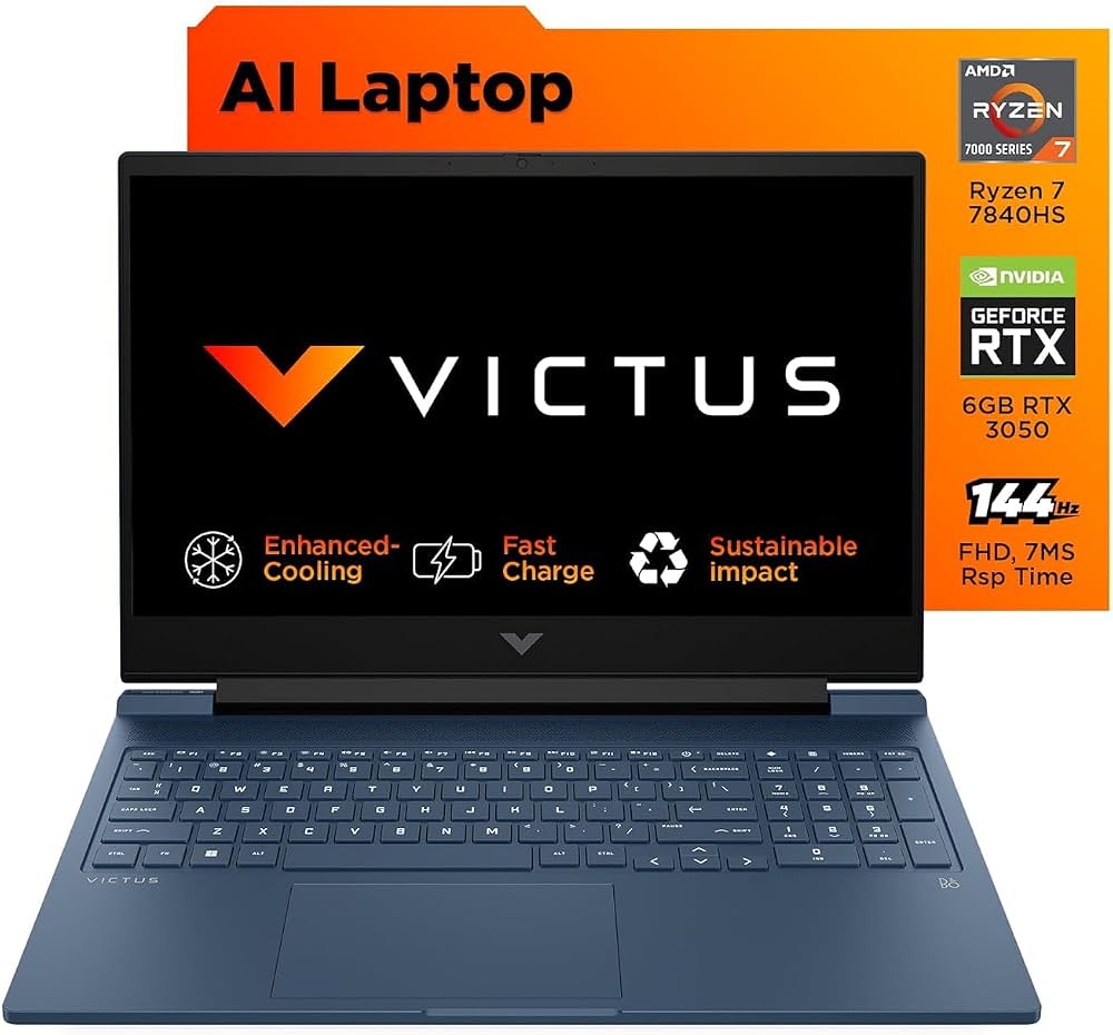 【Ryzen 7/16GB】HP Victus 16インチ HP Victus AI Powered Gaming Laptop (Ryzen 7 7840Hs-16 GB DDR5 RAM