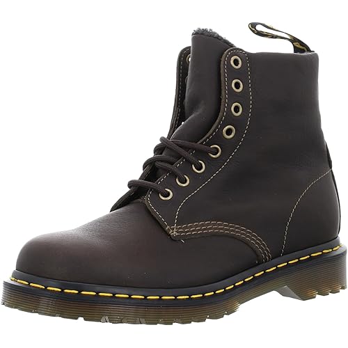 Dr. Martens Unisex-Adult 1460 Faux Fur Lined Grizzly Leather Boot Fashion