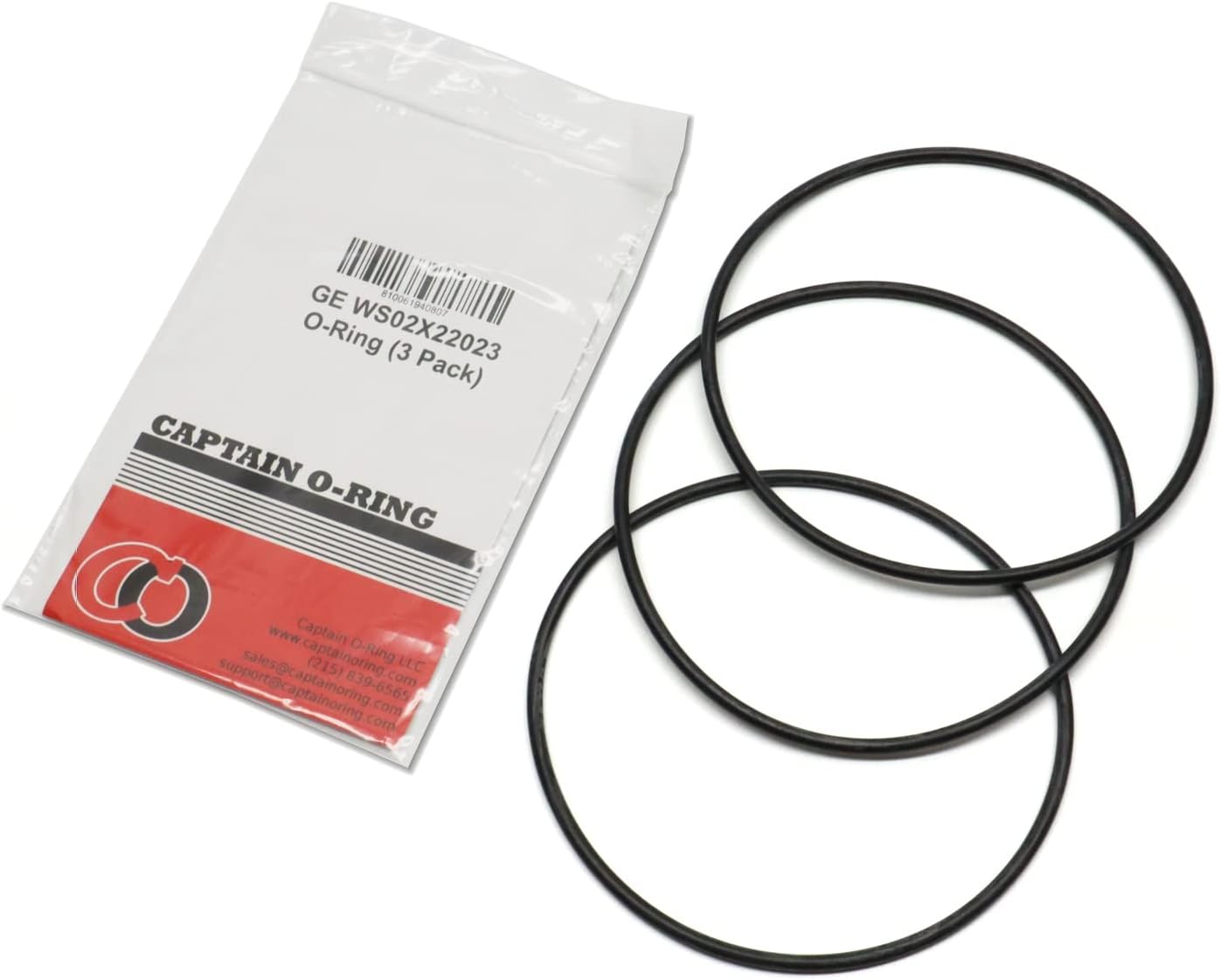 Black Rubber Replacement O-Rings for Water Filters, 3-Pack