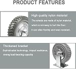tonchean 8 Inch Scaffolding Caster Wheels Set of 4, Heavy Duty Industrial Caster Wheels with Dual Locking Swivel Caster 360 Degrees No Noise for Cart Furniture Workbench (2 Swivel, 2 Fixed)