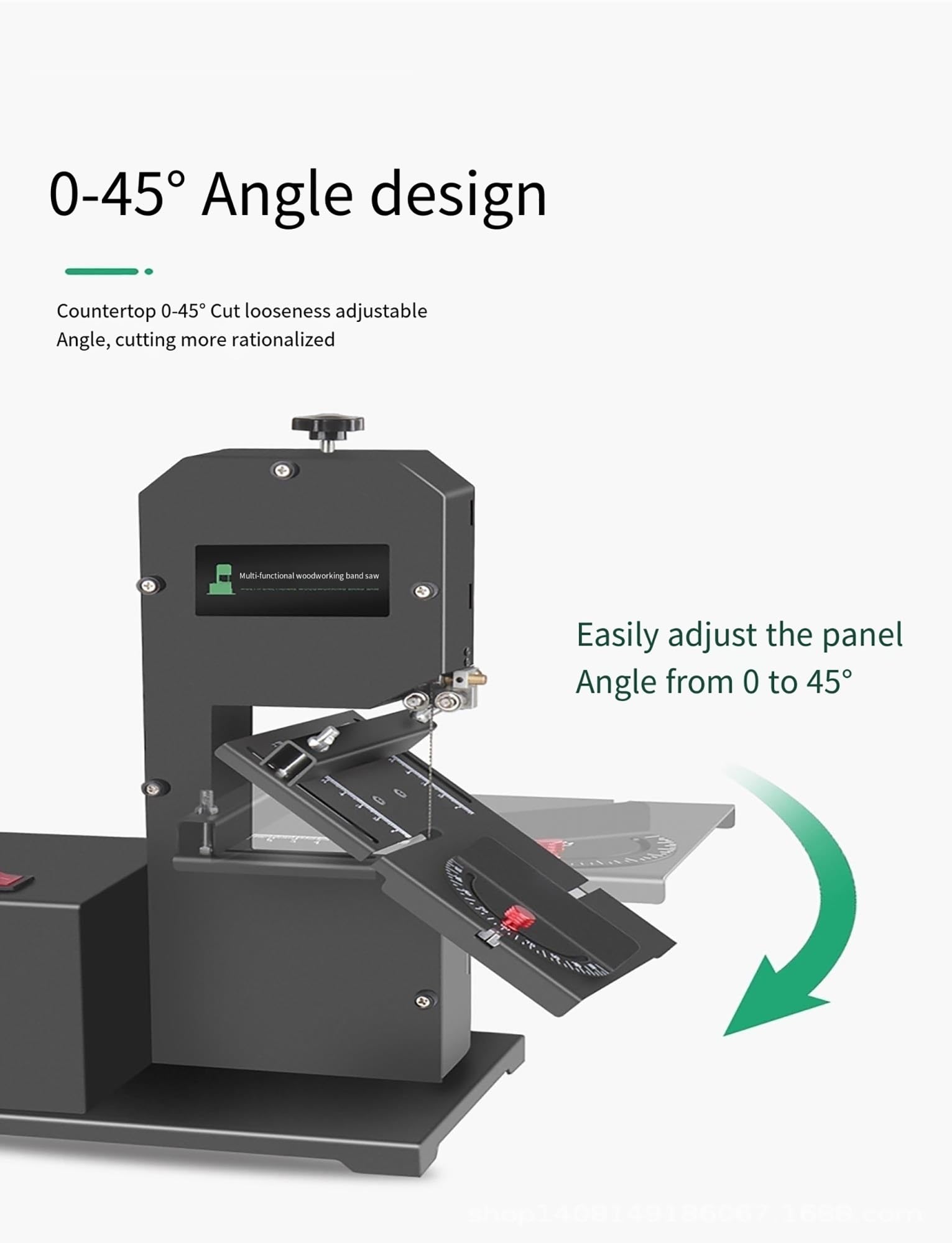 Máquina de carpintería con ángulo ajustable, corte de alta potencia y accesorios para proyectos de madera de precisión