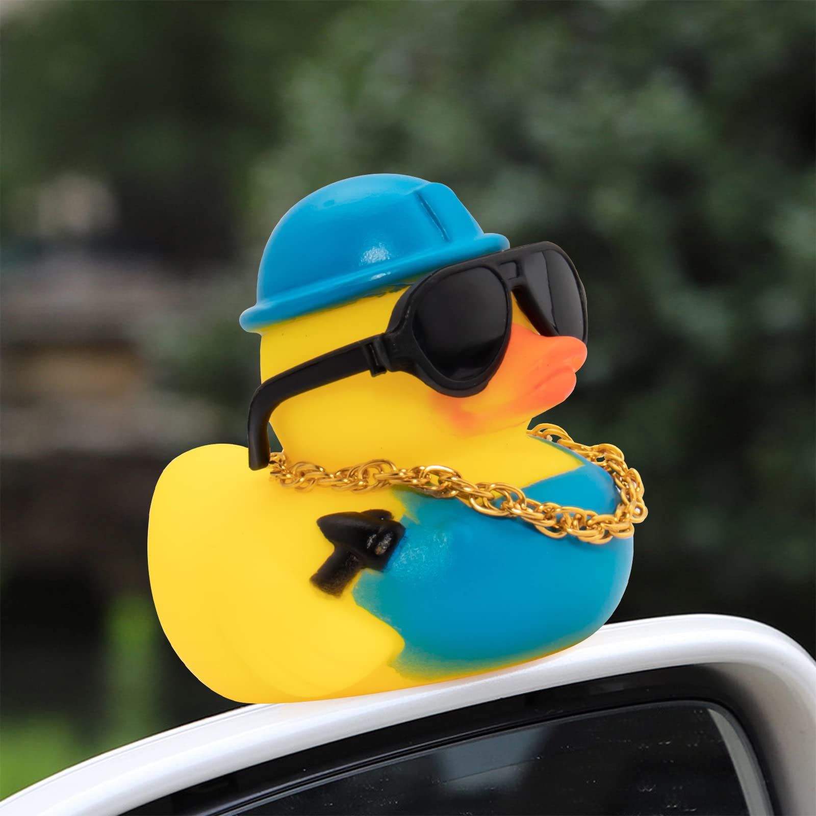 wonuu Car Rubber Duck Car Duck Decoration Dashboard Car Ornament for Car Dashboard Decoration Accessories with Mini Swim — view 6