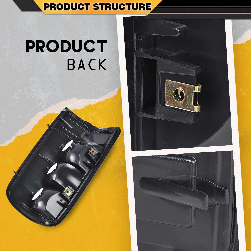 Tail Lights Taillamps Assembly Rear Lights Pair w/o Bulbs Compatible with Chevy Suburban Tahoe 2000-2006,Fit GMC Yukon/Yukon Denali/Yukon Denali XL 2000-2006 15224278