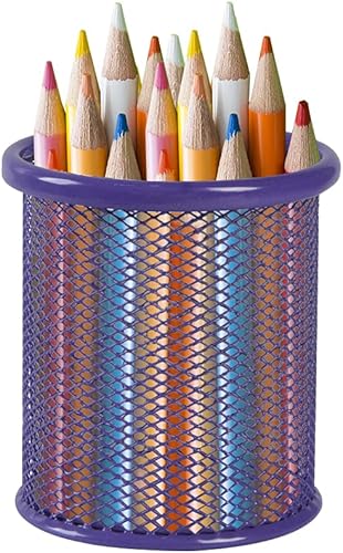 Miniatura 9 de Saim Organizador de almacenamiento de escritorio de metal regla redonda de malla lápiz de cejas soporte para brochas de maquillaje para el hogar