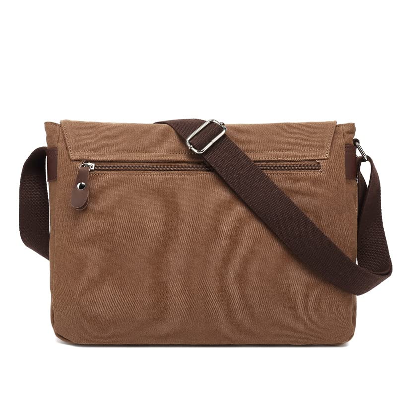 Unisex Messenger Bag, Canvas Bag, Retro Diagonal Bag Wallet, 13.7 Inch Travel Handbag Shoulder Bag4