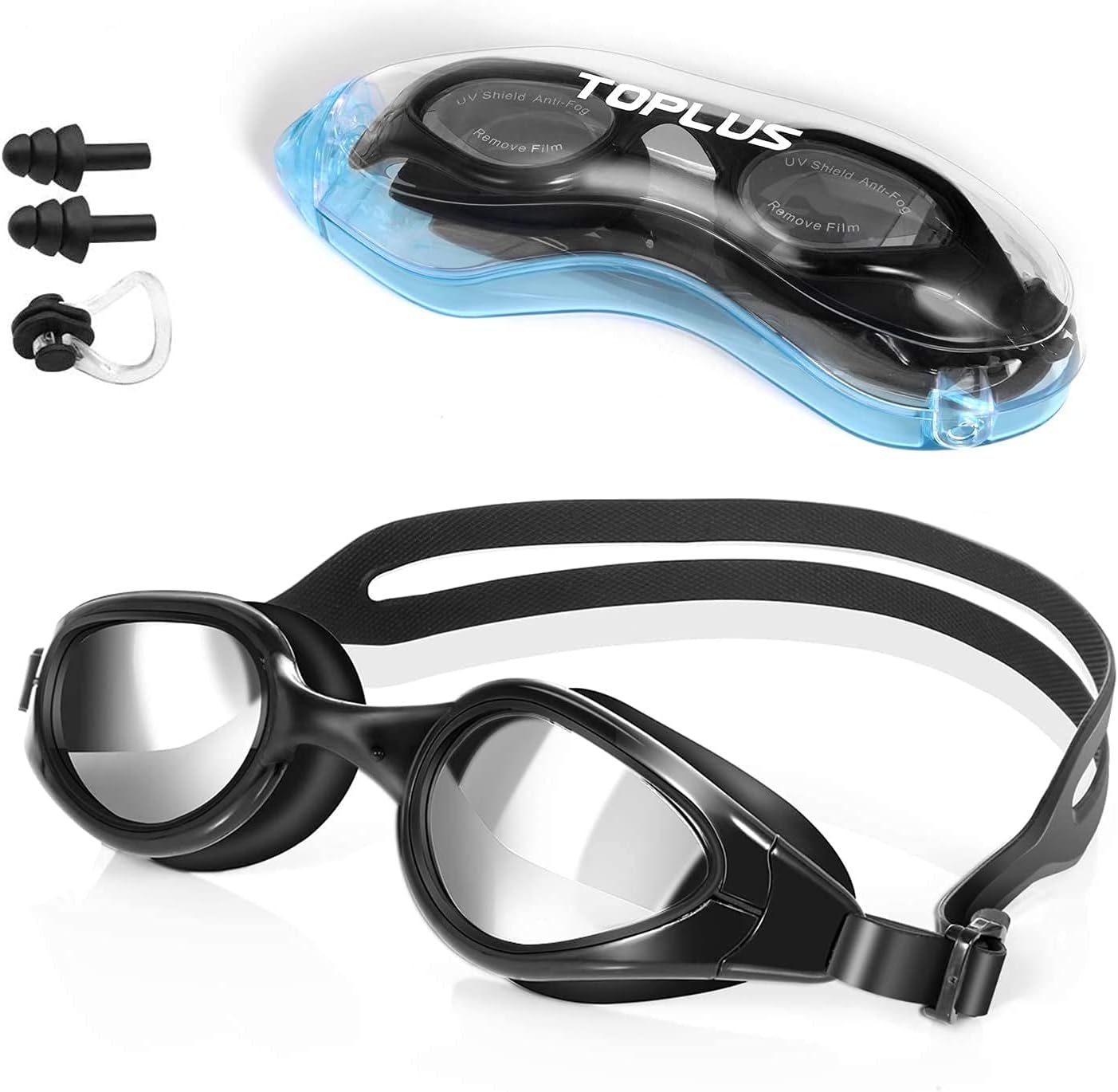 Swim Goggles, No Leaking Anti Fog UV Protection Swimming Goggles