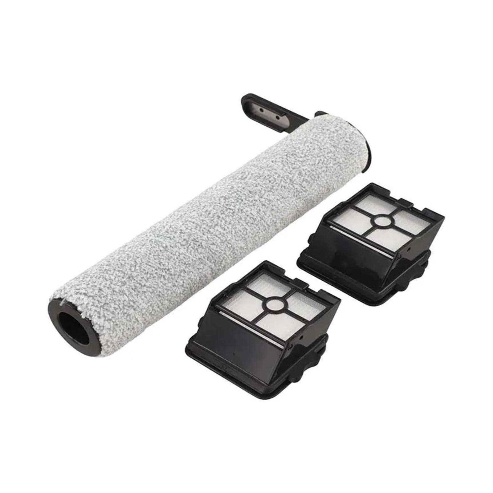 Juego de cepillo rodillo y filtro, compatible con Laresar, M3 AC1 Elite | 1 cepillo rodillo y 2 filtros, plástico duradero y papel de filtro de alta eficiencia, gris negro