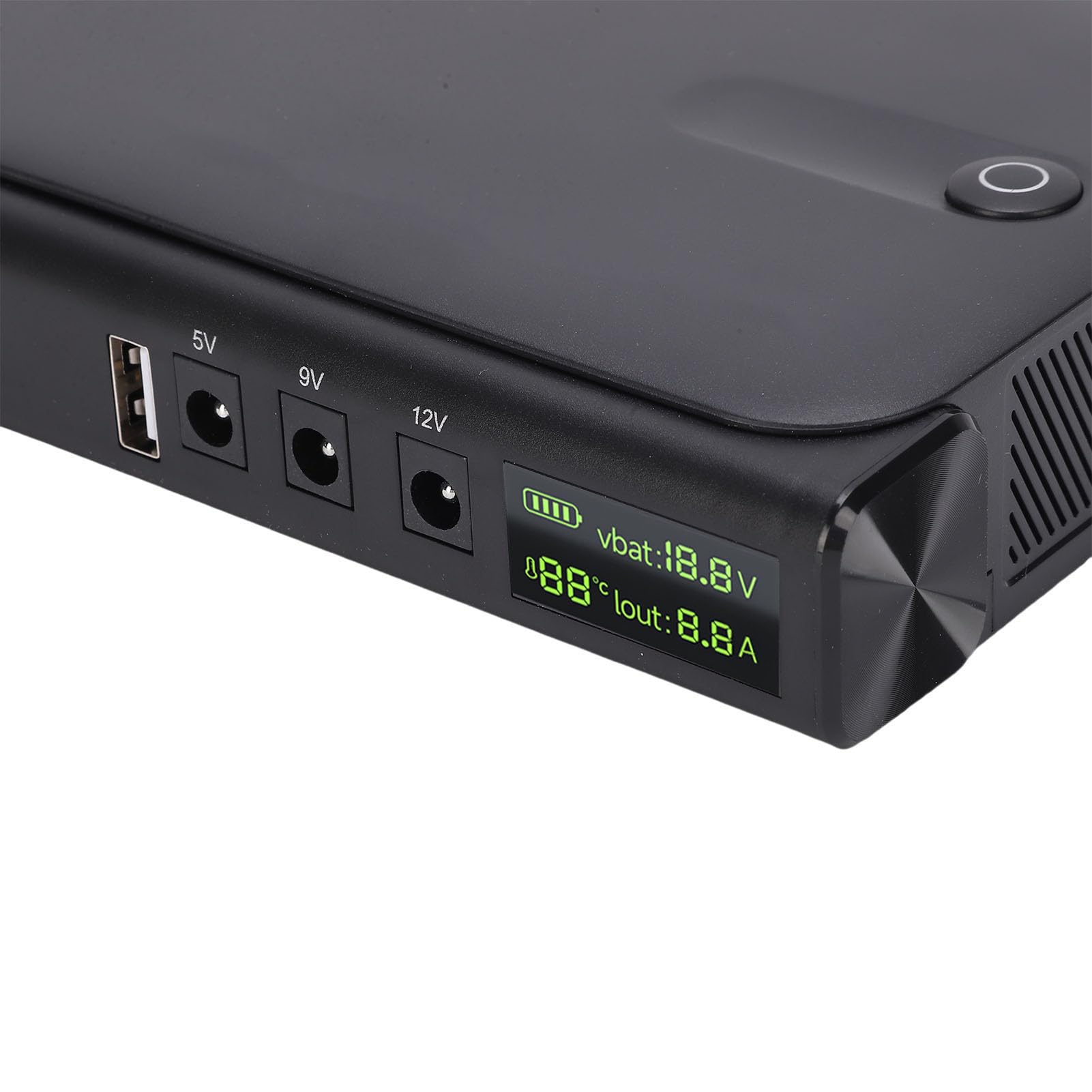 Syrisora Gruppo di continuità, UPS di Backup CC 36 W con Display LED per Router Fotocamera, Modem Ottico, Porta LAN USB POE Adattatore Integrato (Spina europea)