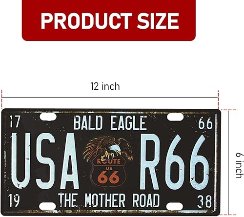 Miniatura 2 de Pack-1 Placa de matrícula personalizada para automóvil, placa de matrícula de automóvil de 11.81 x 5.9 pulgadas, placa de metal para automóvil