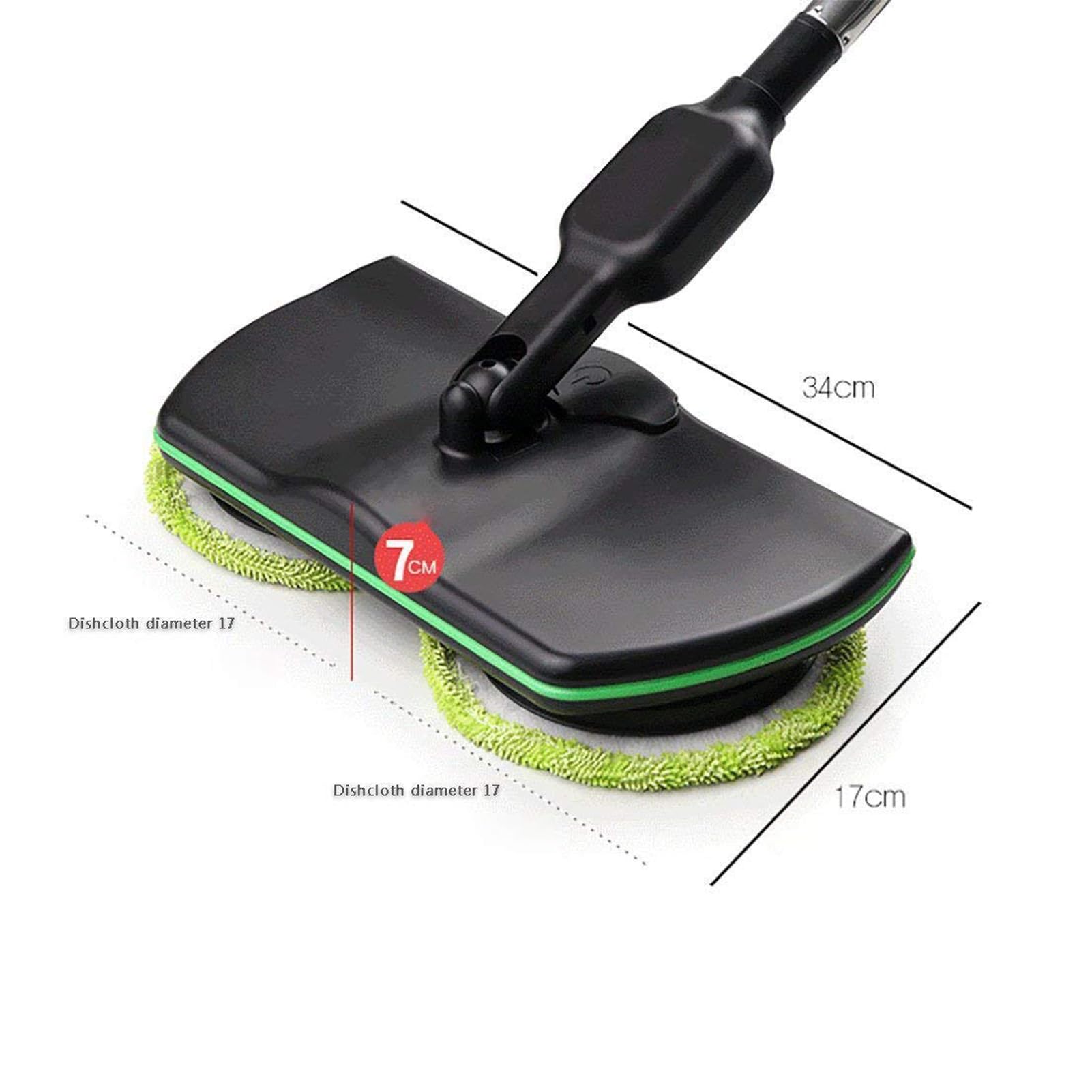 Mop Girevole Elettrico di Pulizia,Rotante Lucidatrice Pulitore da Pavimento con Macchina di Mop Pad Microfibra Uso Domestico,Leggero e Ricaricabile