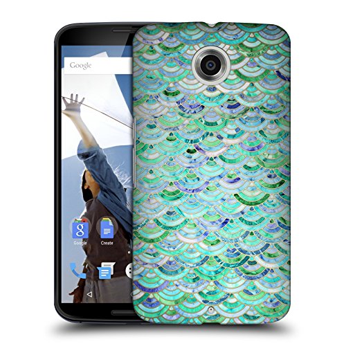 Head Case Designs Oficial Micklyn Le Feuvre Mosaico en Cuarzo Menta y Jade Patrones de mrmol Carcasa rgida Compatible con Motorola Nexus 6 Nexus X