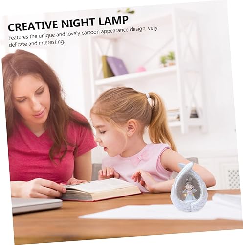 Miniatura 3 de VOSAREA Lámpara de mesa con luz de noche de ángel para niña, lámpara de mesa para niña, decoración de dormitorio, regalos de casa, luz nocturna