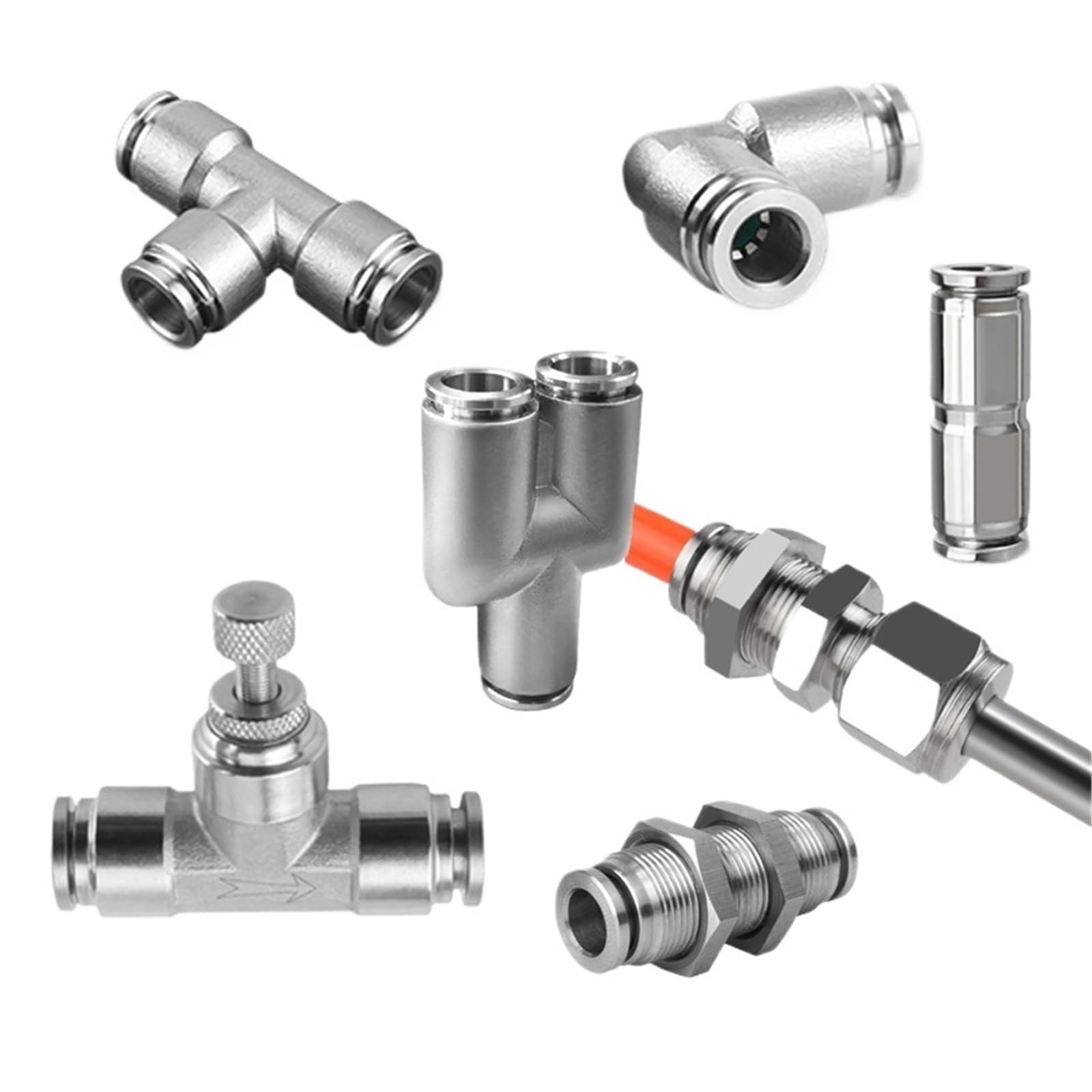 Acoplamiento neumático de acero inoxidable 304 para mangueras de aire comprimido de 12mm