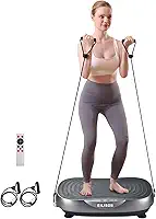 EILISON Máquina de Exercícios de Placa Vibratória Glory-Equipamento de Plataforma de Fitness Vibratória para Exercícios de Corpo Inteiro para Exercícios Em Casa E Viagens, Perda de Peso, Tonificação E