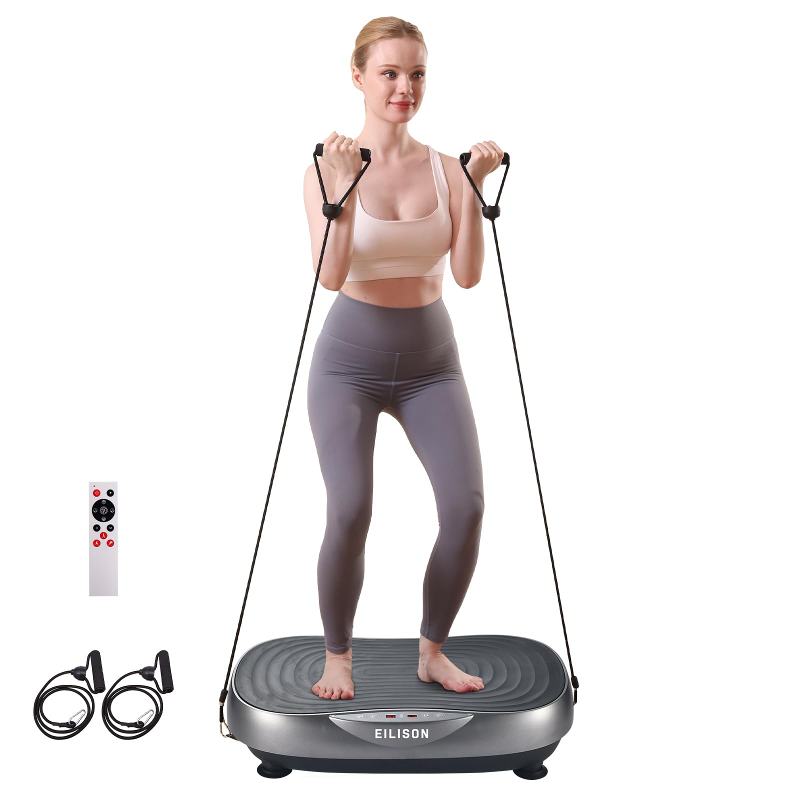 EILISON Glory Vibration Plate Exercise Machine - Lymphatic Drainage Whole Body Workout Vibration Platform 99 Adjustable Speeds Power