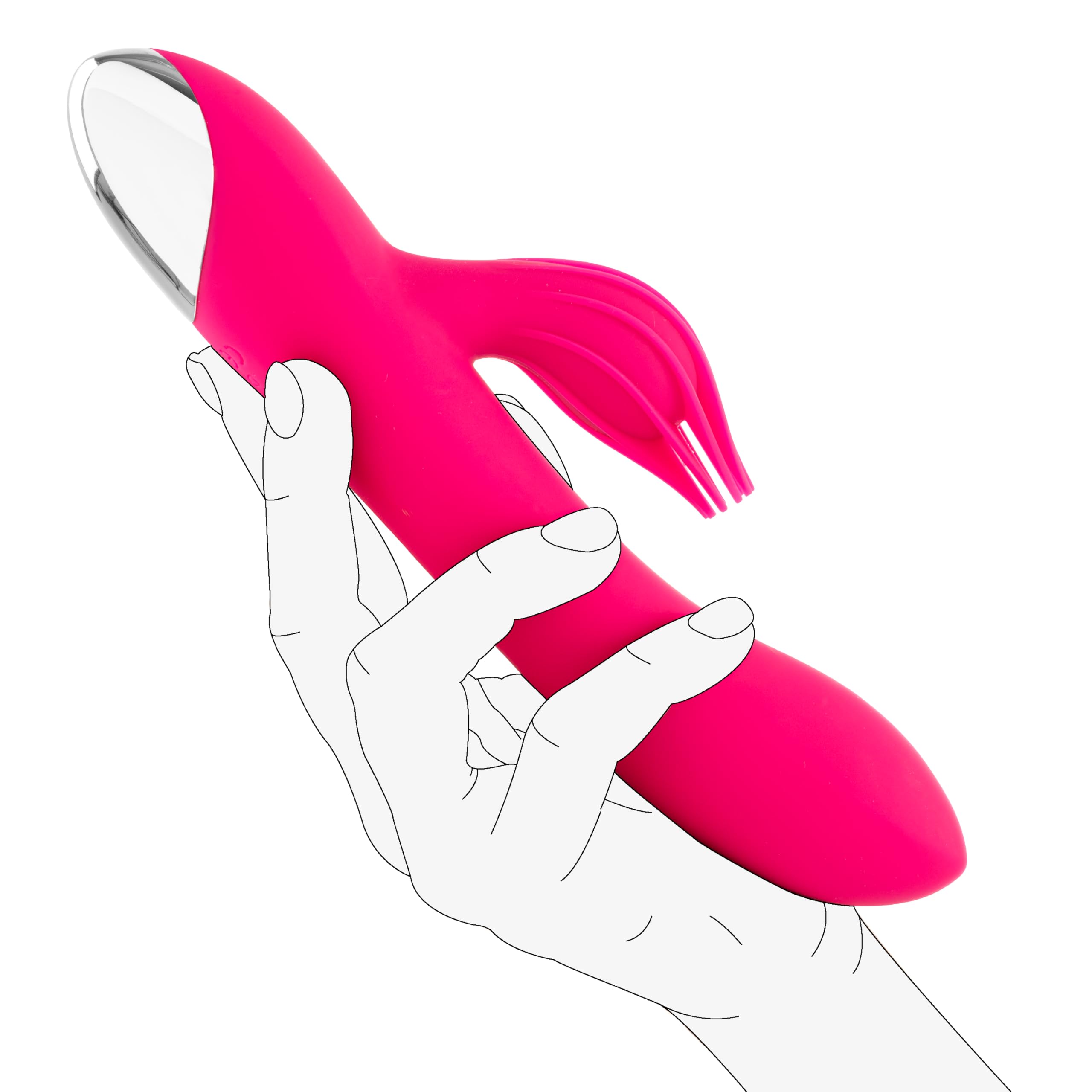 Vibratore Rabbit 10 Modalità: Doppia Stimolazione Clitoride e Punto G | Silicone inodore. 100% impermeabile. Ricarica USB. Motore silenzioso per uso discreto. Orgasmi e Squirting.
