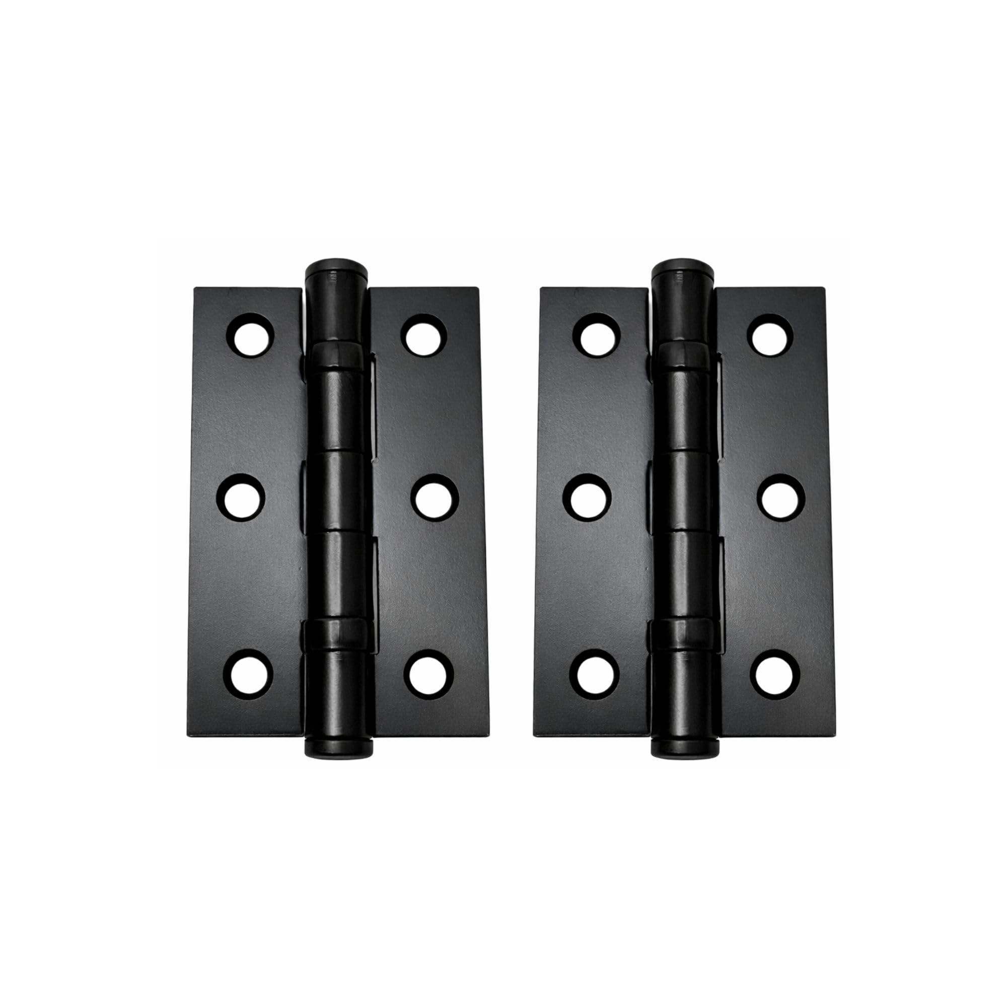Uap Black 3 Inch Ball Bearing Butt Door Hinges For Internal Doors 75Mm X 50Mm Mild Steel Square Corner Internal 2 Pack