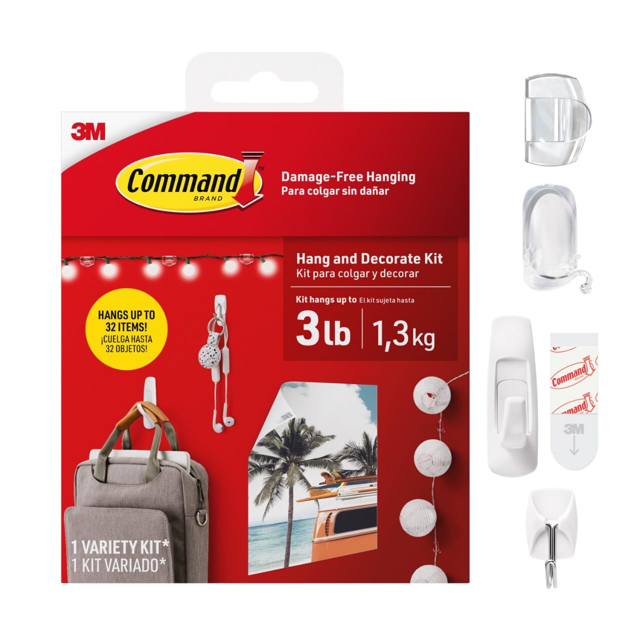 Amazon.com: Command Hang and Decorate Kit, 6 Small Toggle Hooks, 2 ...